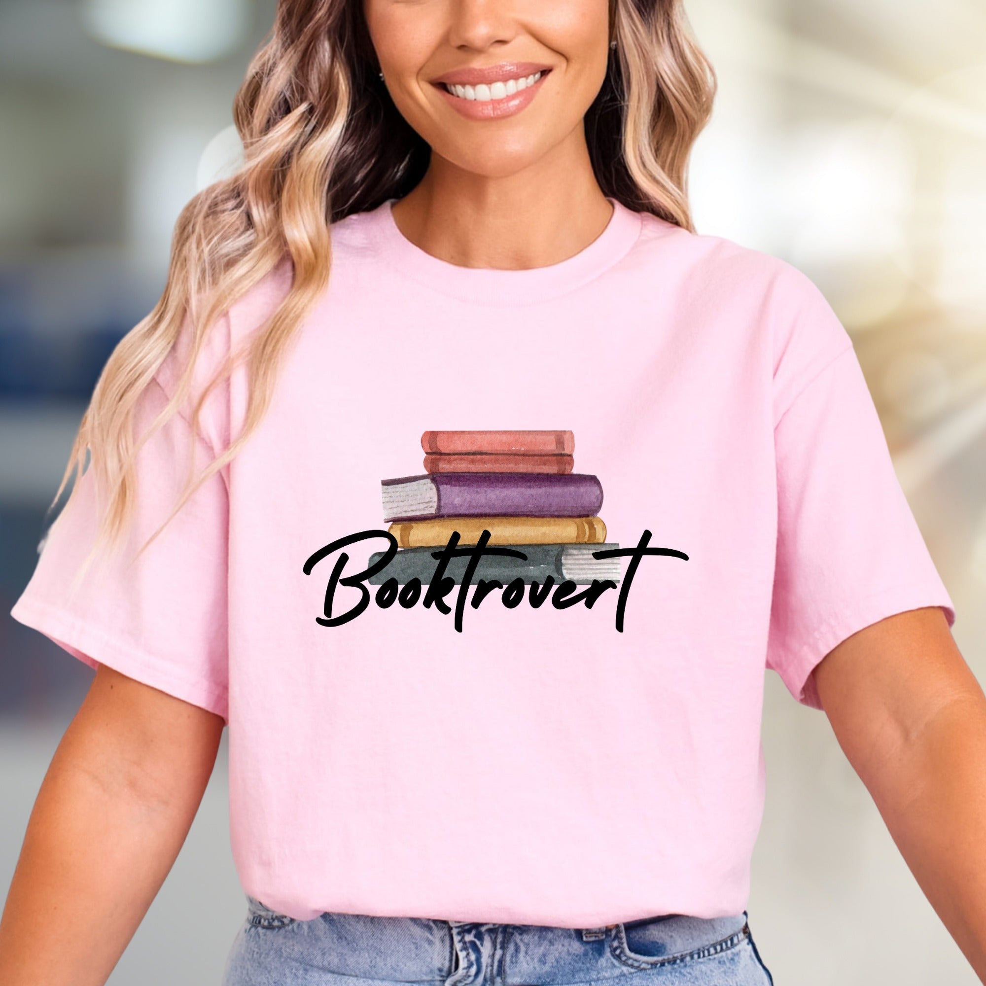 "Booktrovert" Book Lover Graphic Tee, a Cozy Niche Pick for Readers