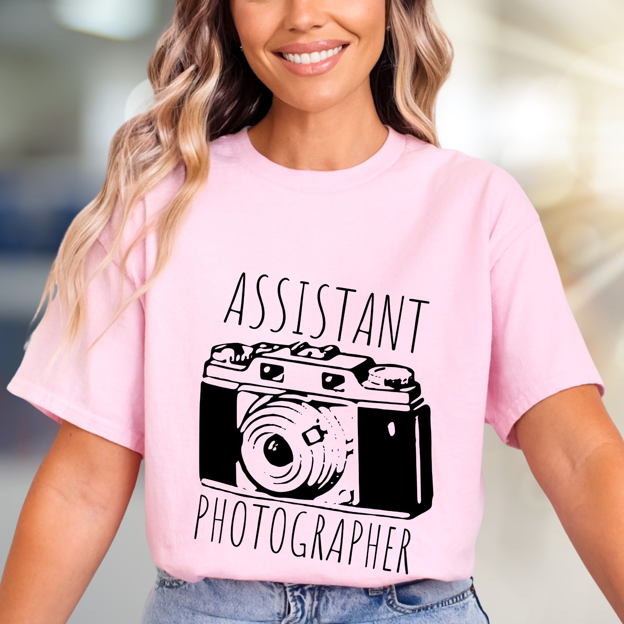 "ASSISTANT PHOTOGRAPHER" Vintage Camera Graphic Tee, a Photography Lover's Unisex Tee