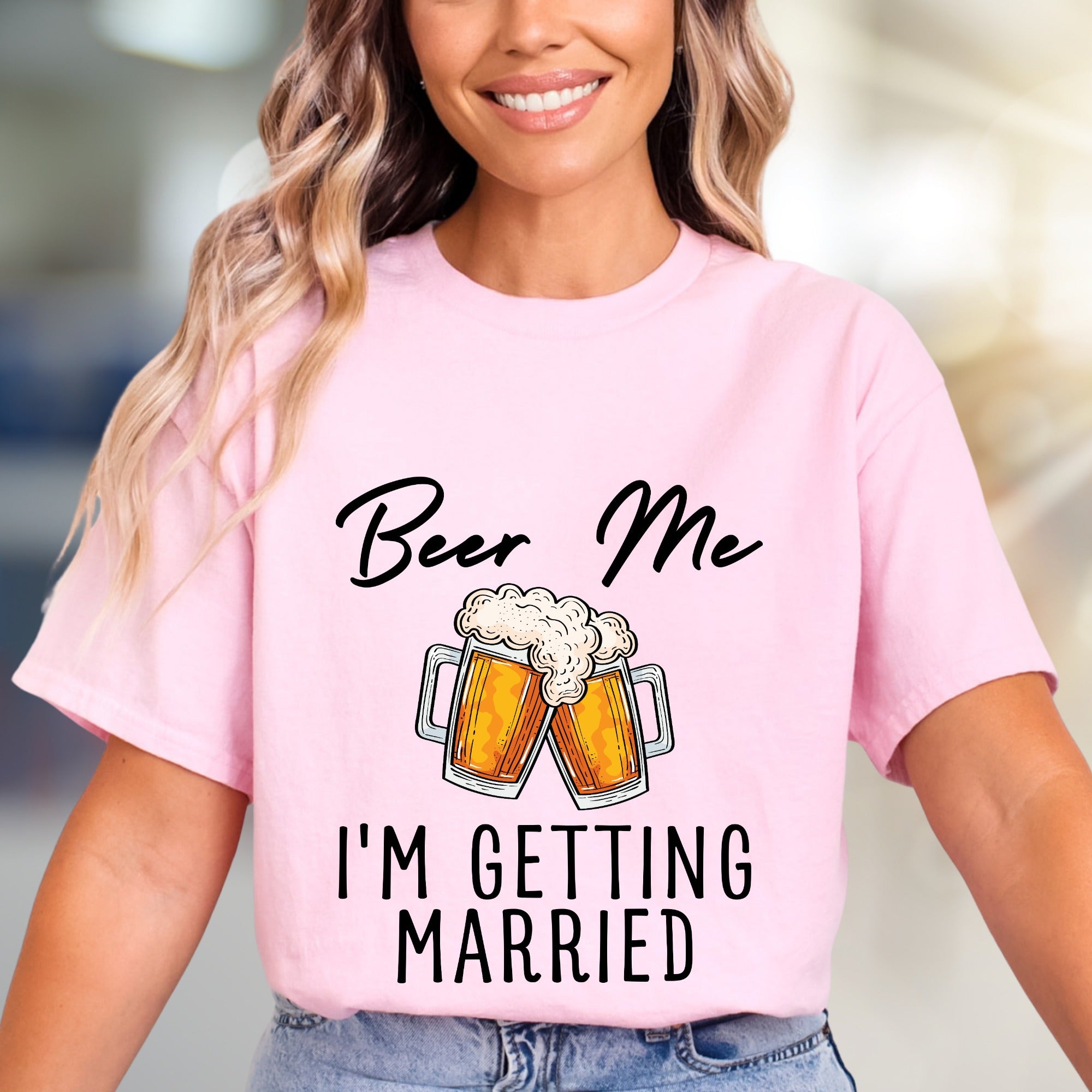 "Beer Me I'm Getting Married" Cheers Graphic Tee, a Bachelorette Party Pick for the Future Spouse