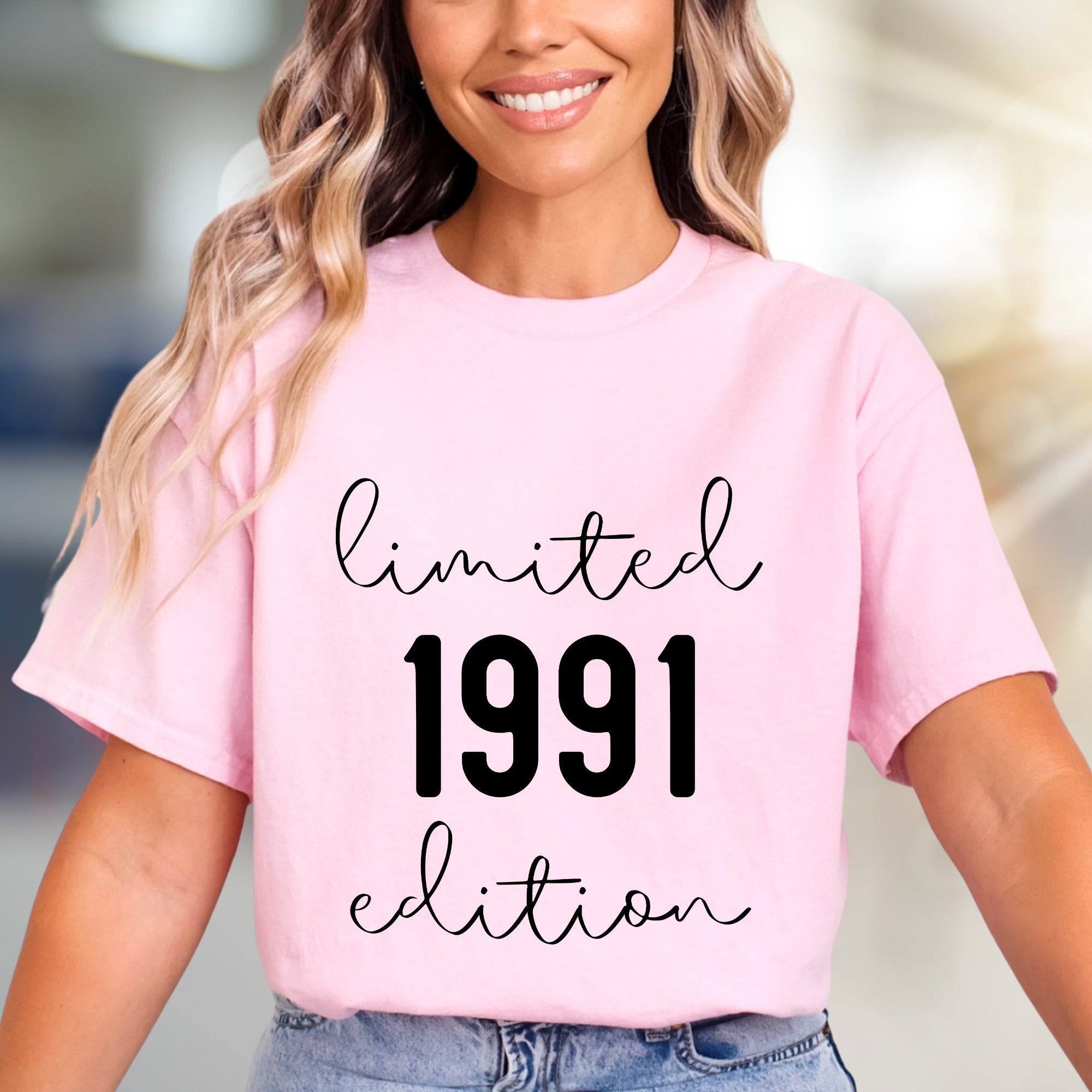 "limited 1991 edition" Birthday Graphic Tee, a Nostalgic Pick for Milestone Celebrations