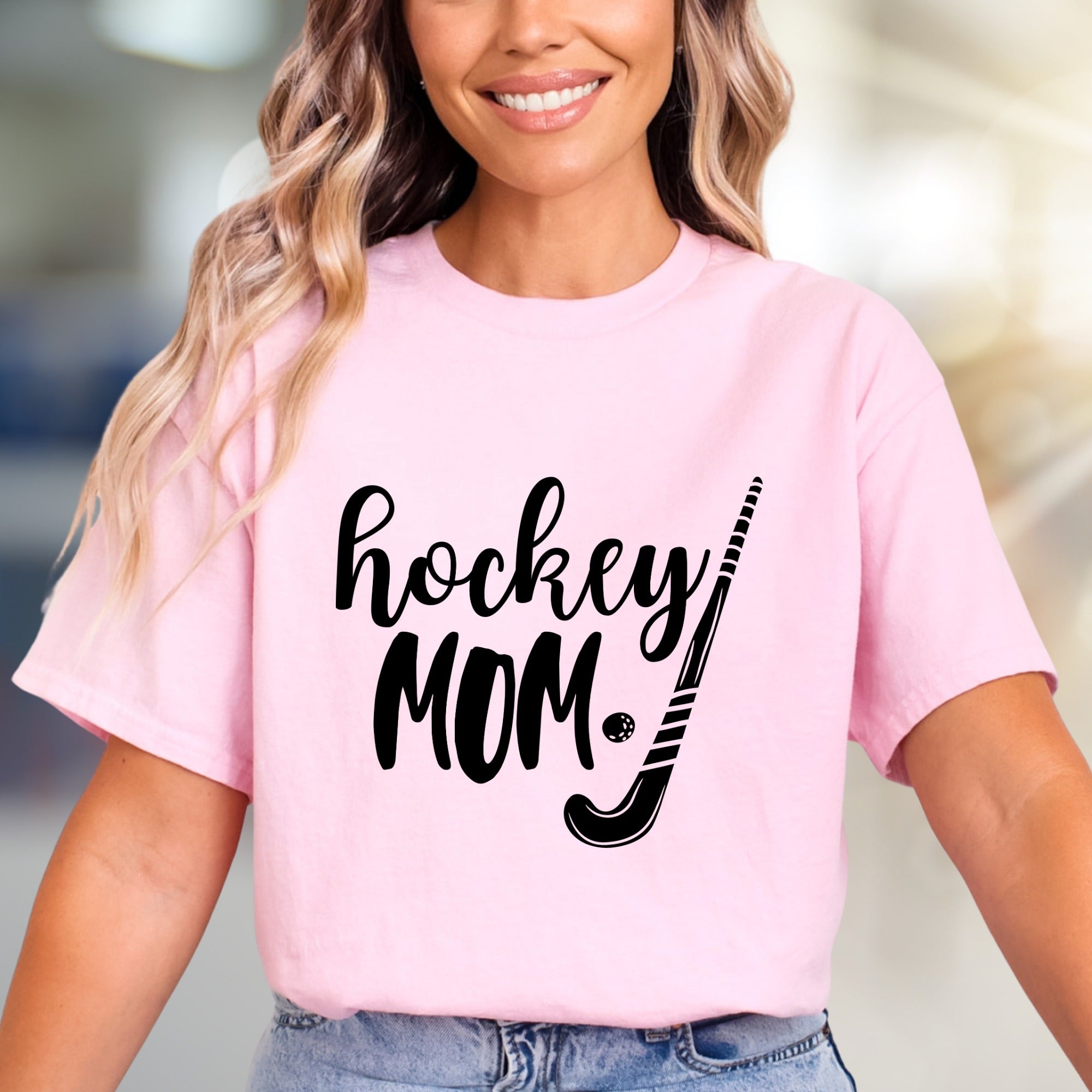 "Hockey MOM" Sports Enthusiast Graphic Tee, a Fan Favorite for Game Day Warriors