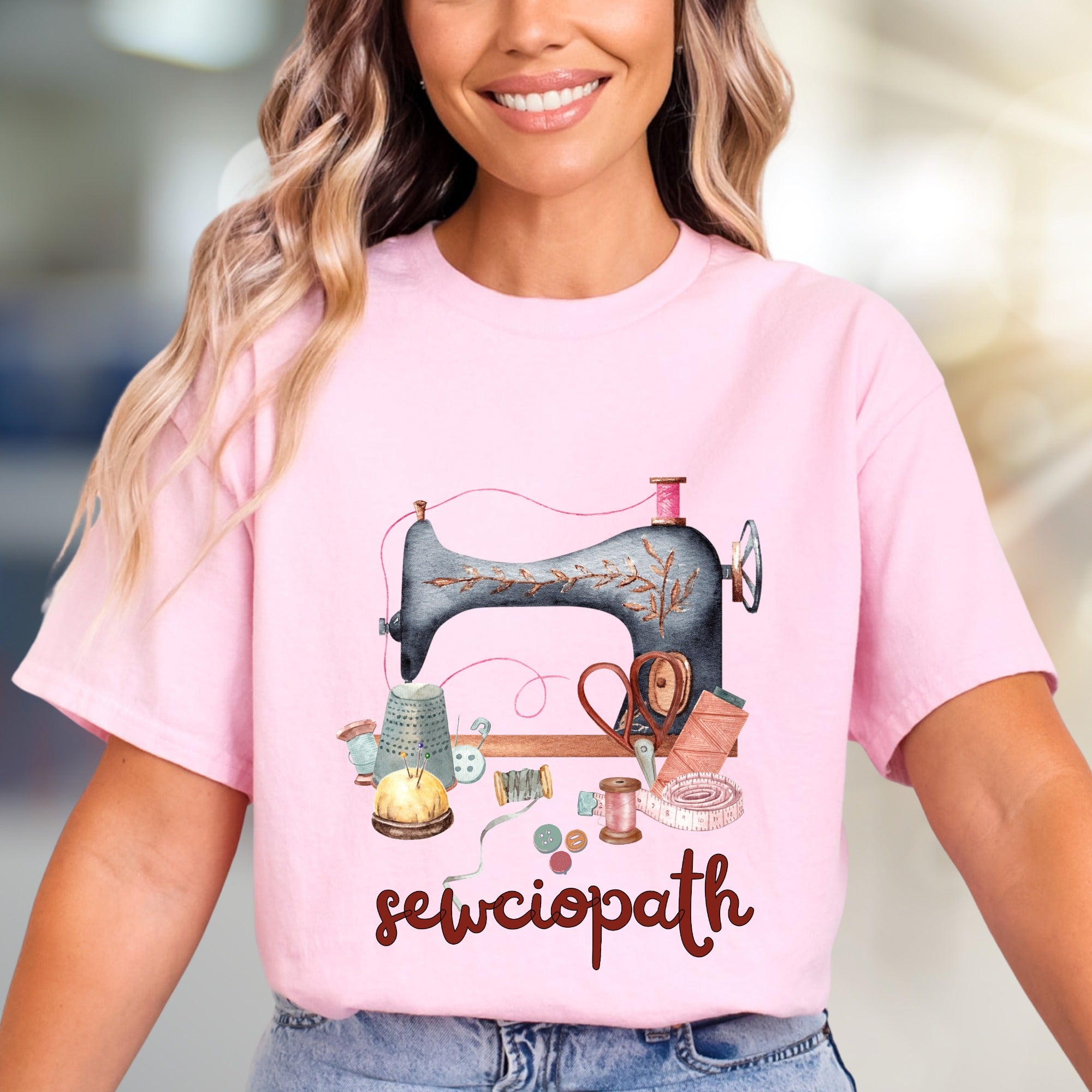 "Sewciopath" Craft Core Graphic Tee, a Quirky Pick for Sewing Enthusiasts