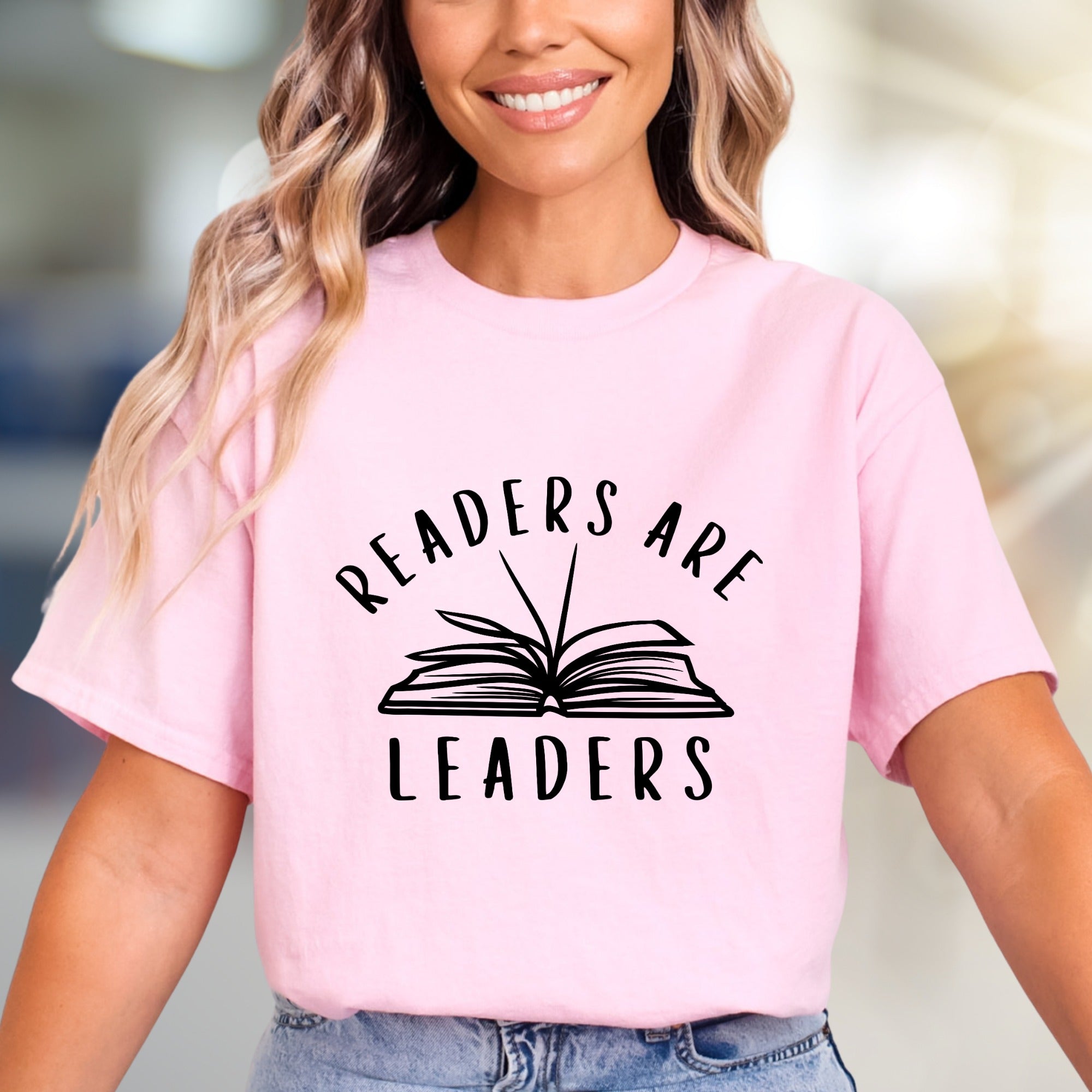 "Readers Are Leaders" Book Lover Graphic Tee, a Literary Pick for Intellectuals
