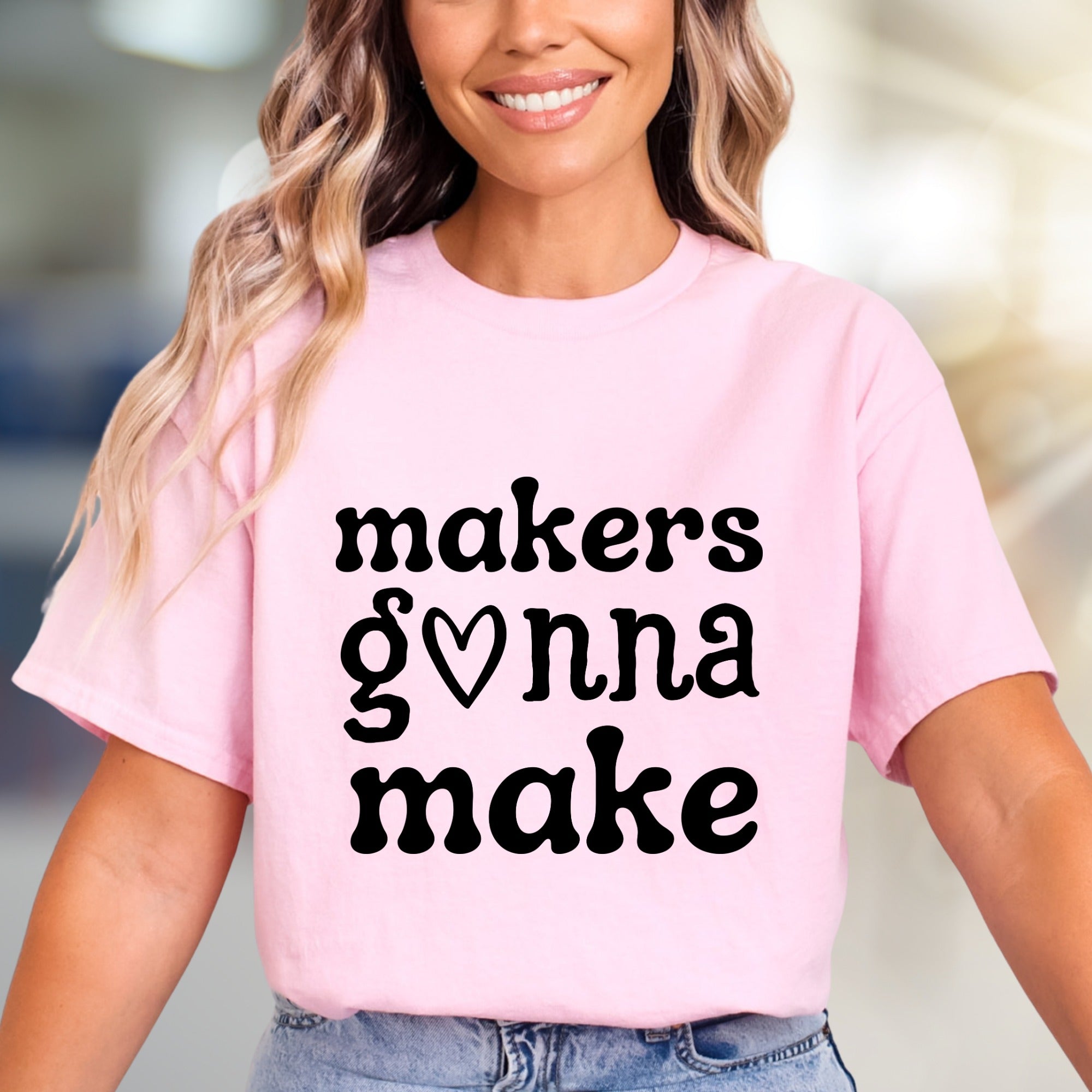 "Makers Gonna Make" Crafty Spirit Graphic Tee, an Artisan Pick for Creators