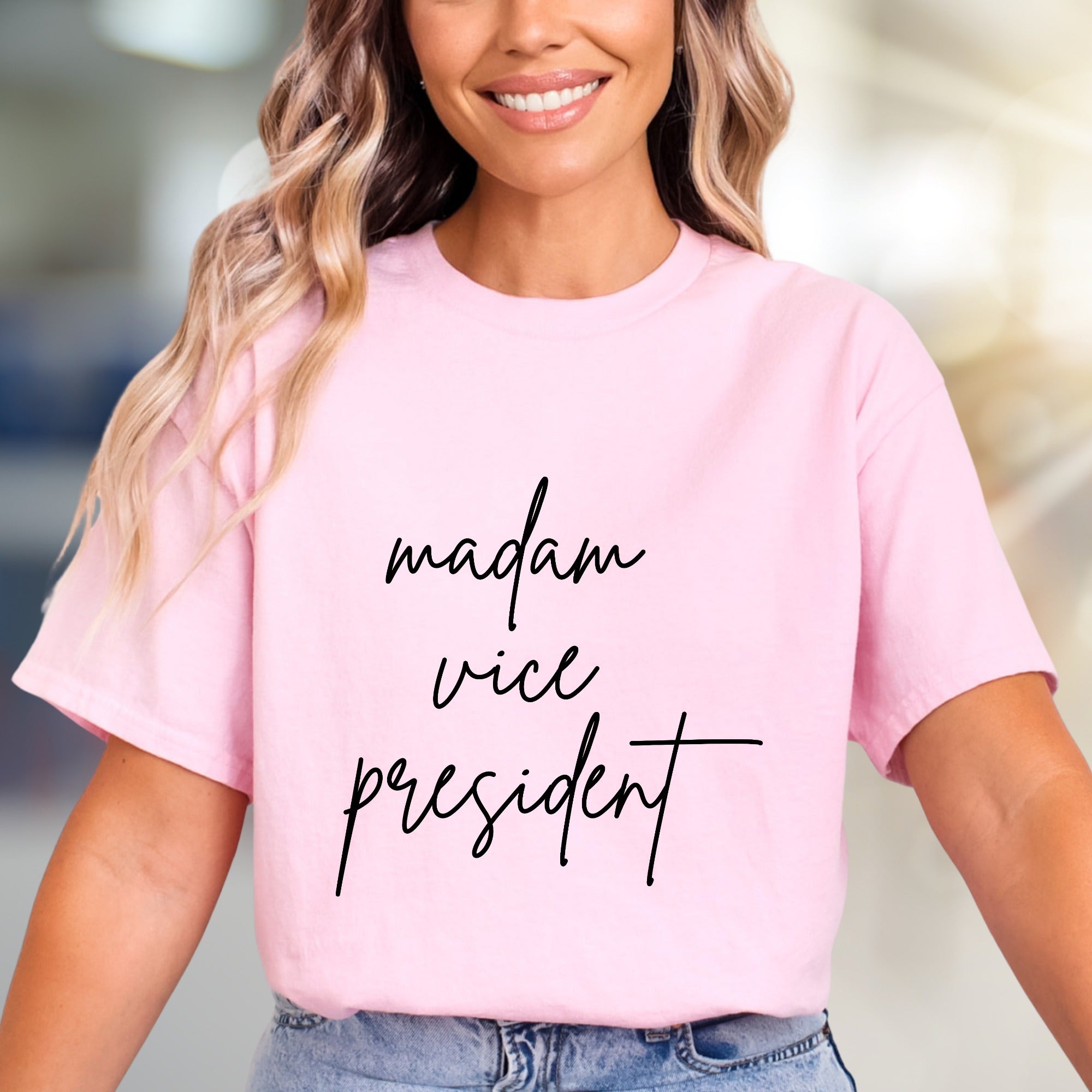 “Madam Vice President” Empowering Tee, a Political Statement Graphic for Advocates