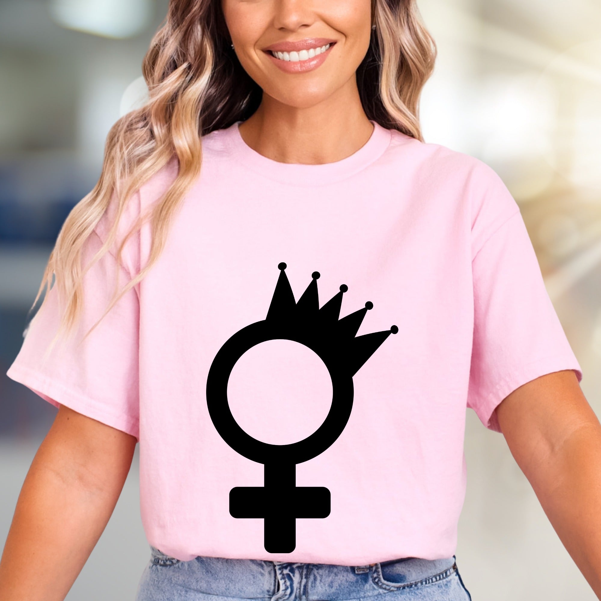 Queen Feminine Symbol | Empowerment Graphic Tee, a Statement Pick for Her