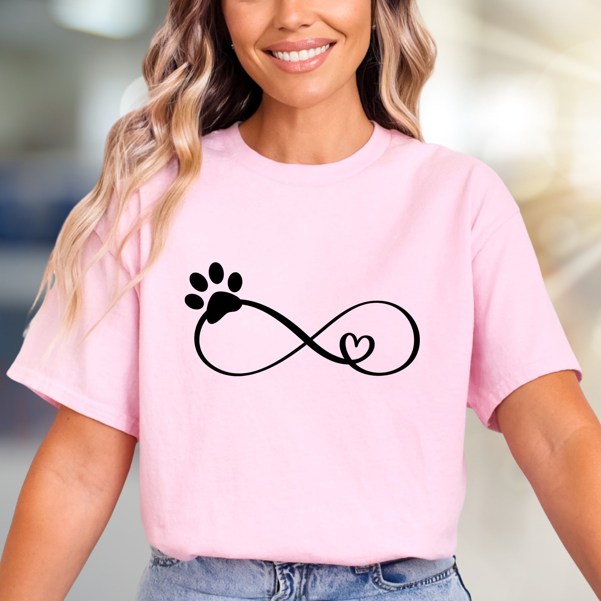 Paw Print Infinity Love Graphic Tee, a Pet Lover's Essential for All