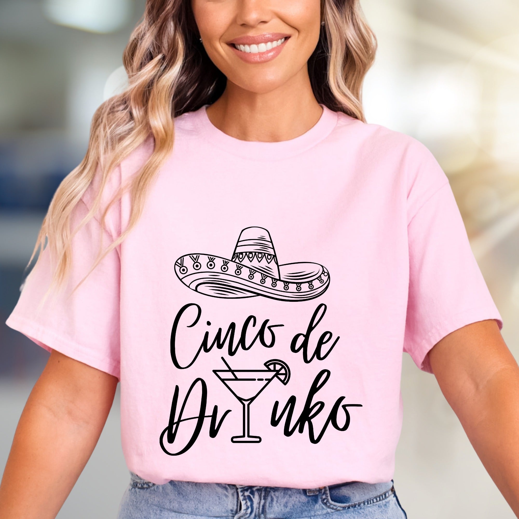 Cinco de Drinko Margarita Sombrero Graphic Tee, a Festive Celebration Pick for Party-Goers