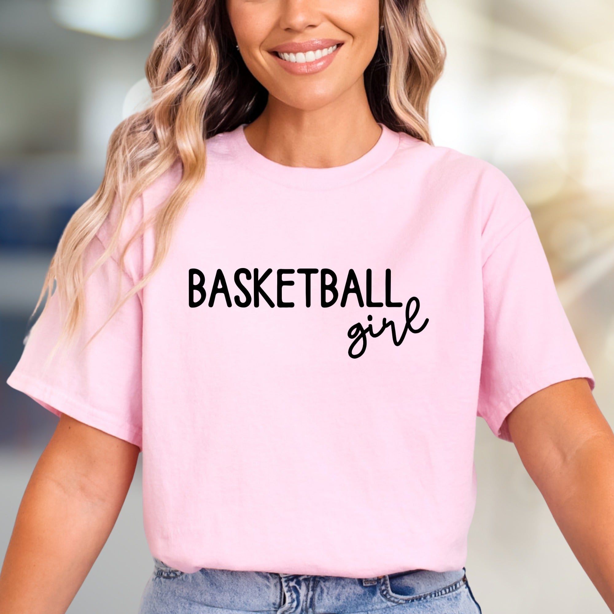 "BASKETBALL girl" Sports Graphic Tee, a Fan's Pick for Everyday Style