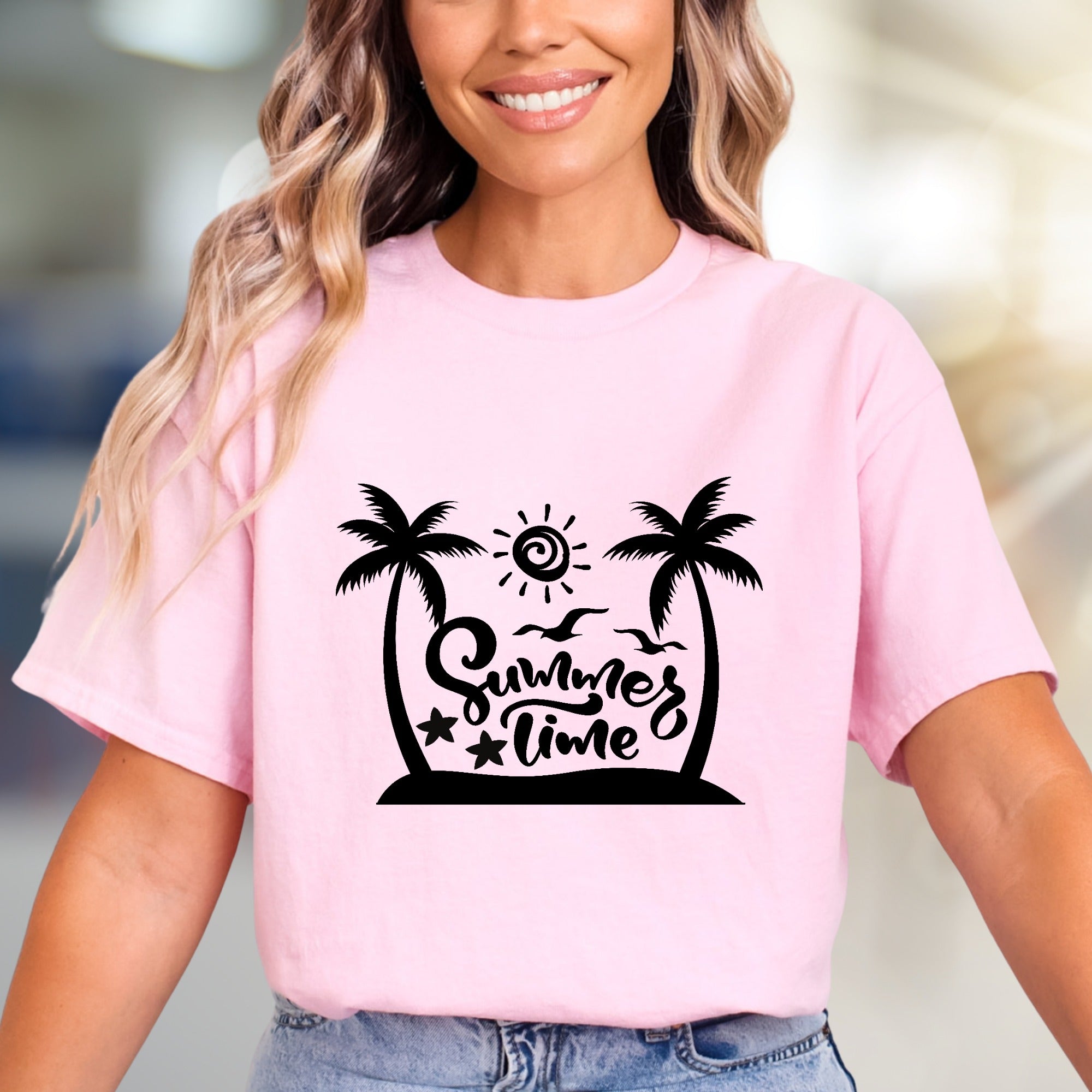 "Summer Time" Tropical Beach Graphic Tee, a Vacation Vibe for Everyone
