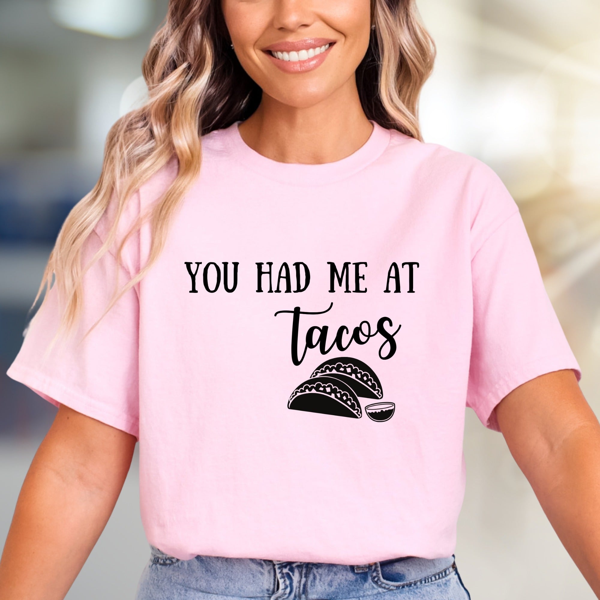 "YOU HAD ME AT Tacos" Foodie Graphic Tee, a Witty Pick for Taco Lovers