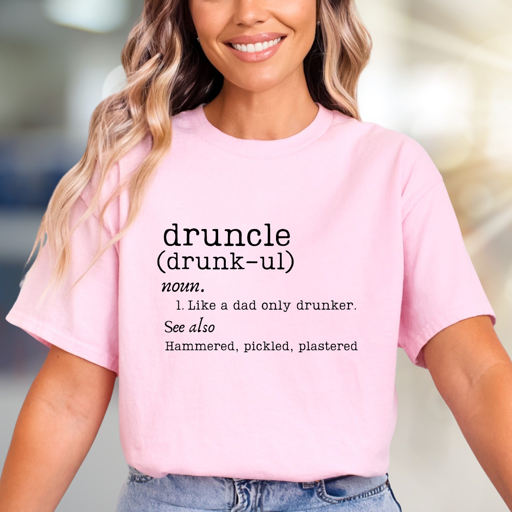 "Druncle" Definition Graphic Tee, A Hilarious Pick for Fun-Loving Uncles