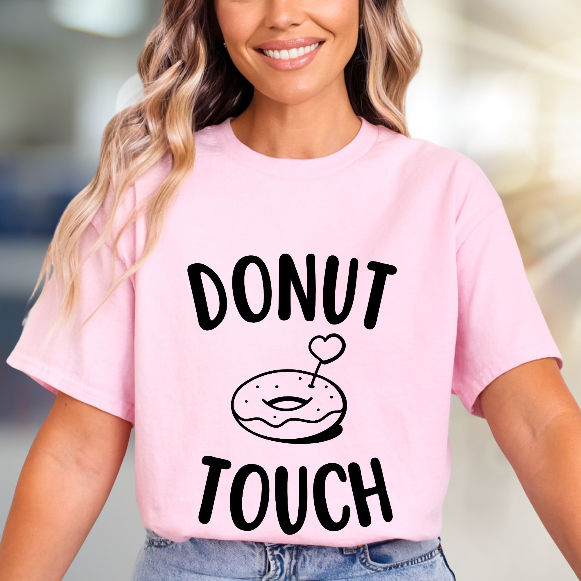 "Donut Touch" Donut Lover Graphic Tee, a Playful Pick for Foodies