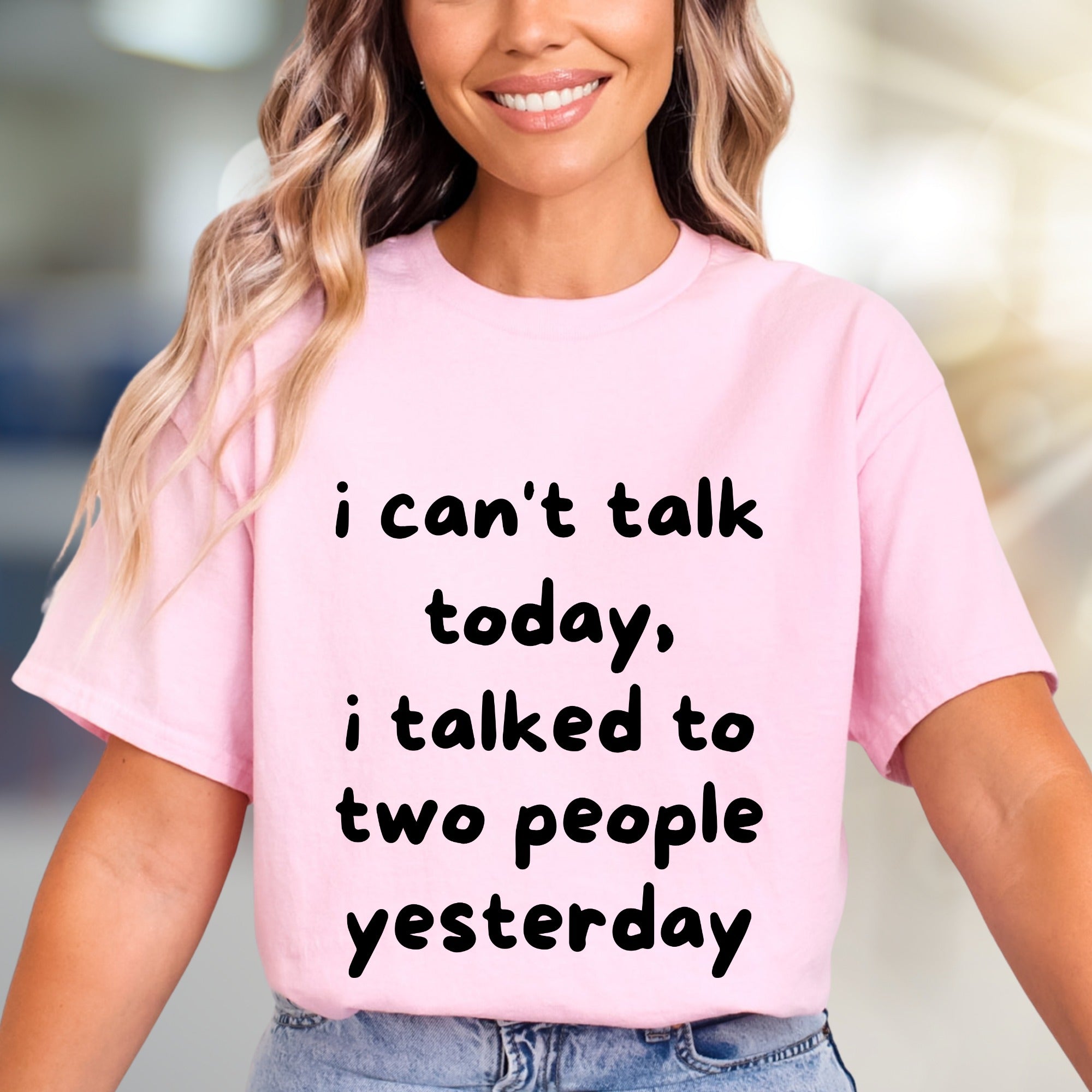 "I Can't Talk Today" Funny Introvert Graphic Tee, a Witty Statement for Socially Selective Souls