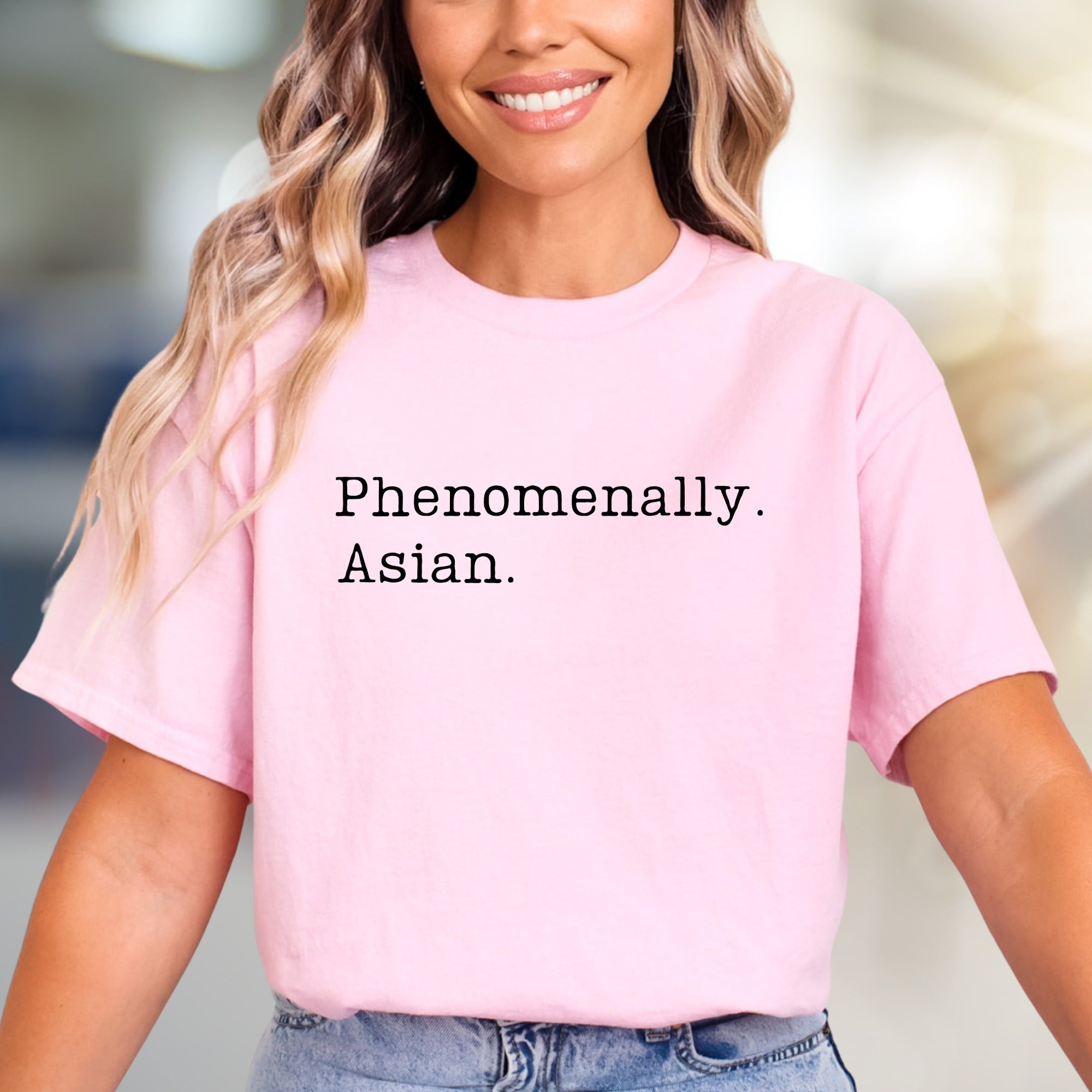 "Phenomenally. Asian." Statement Graphic Tee, a Cultural Pride Pick for Everyday Wear