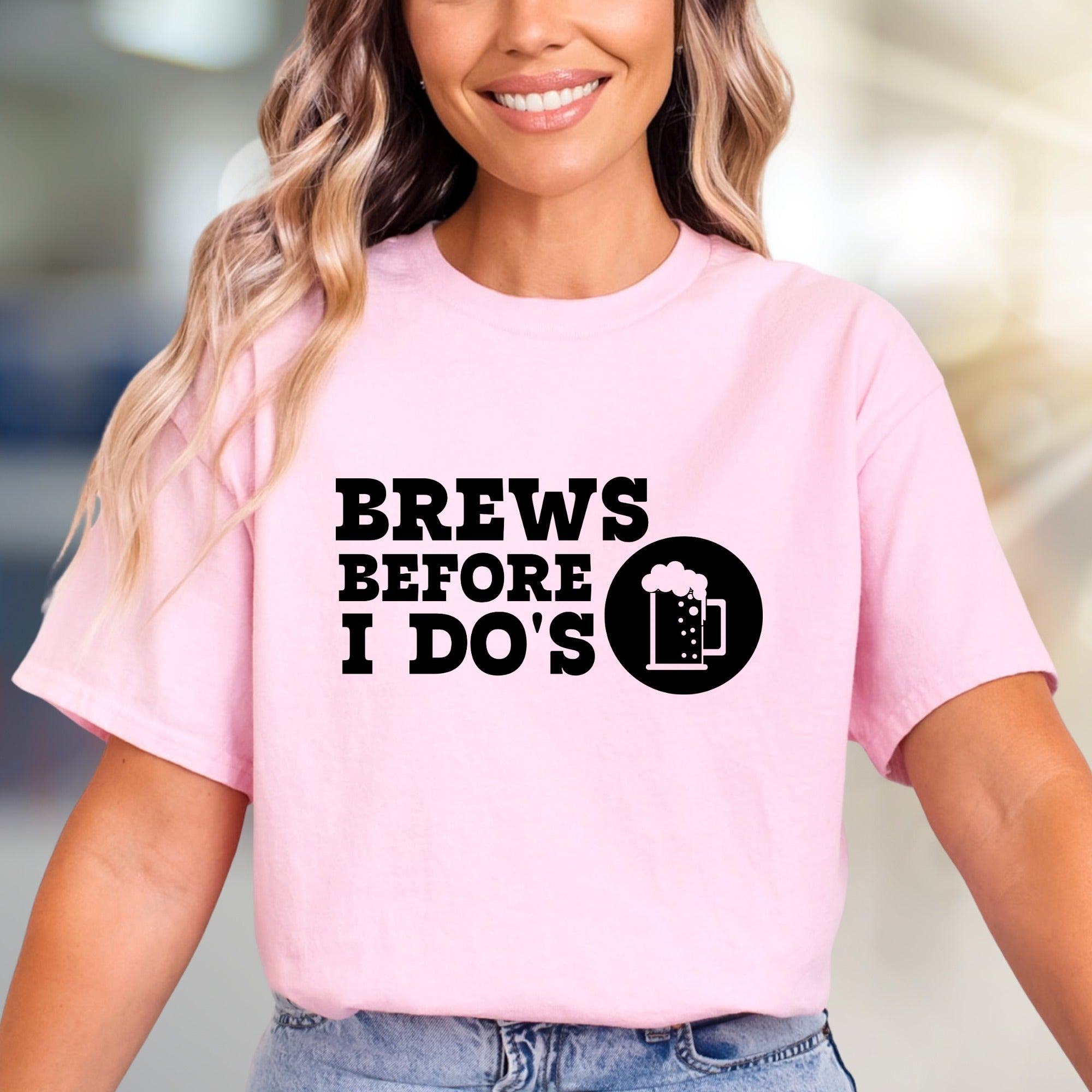 "Brews Before I Do's" Bachelor Party Graphic Tee, a Funny Celebration Pick for Future Grooms