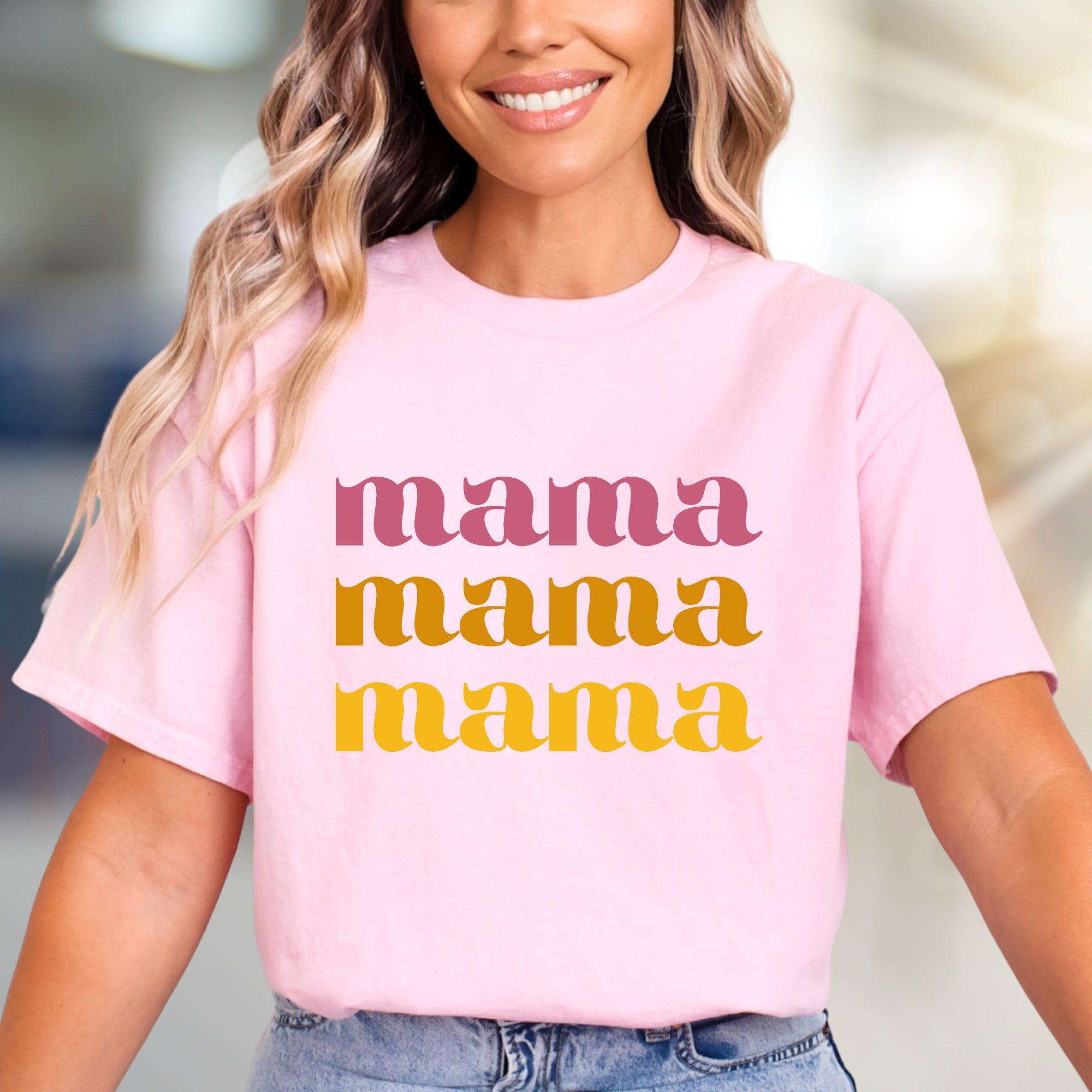 "Mama Mama Mama" Retro Graphic Tee, a Heartfelt Pick for Moms