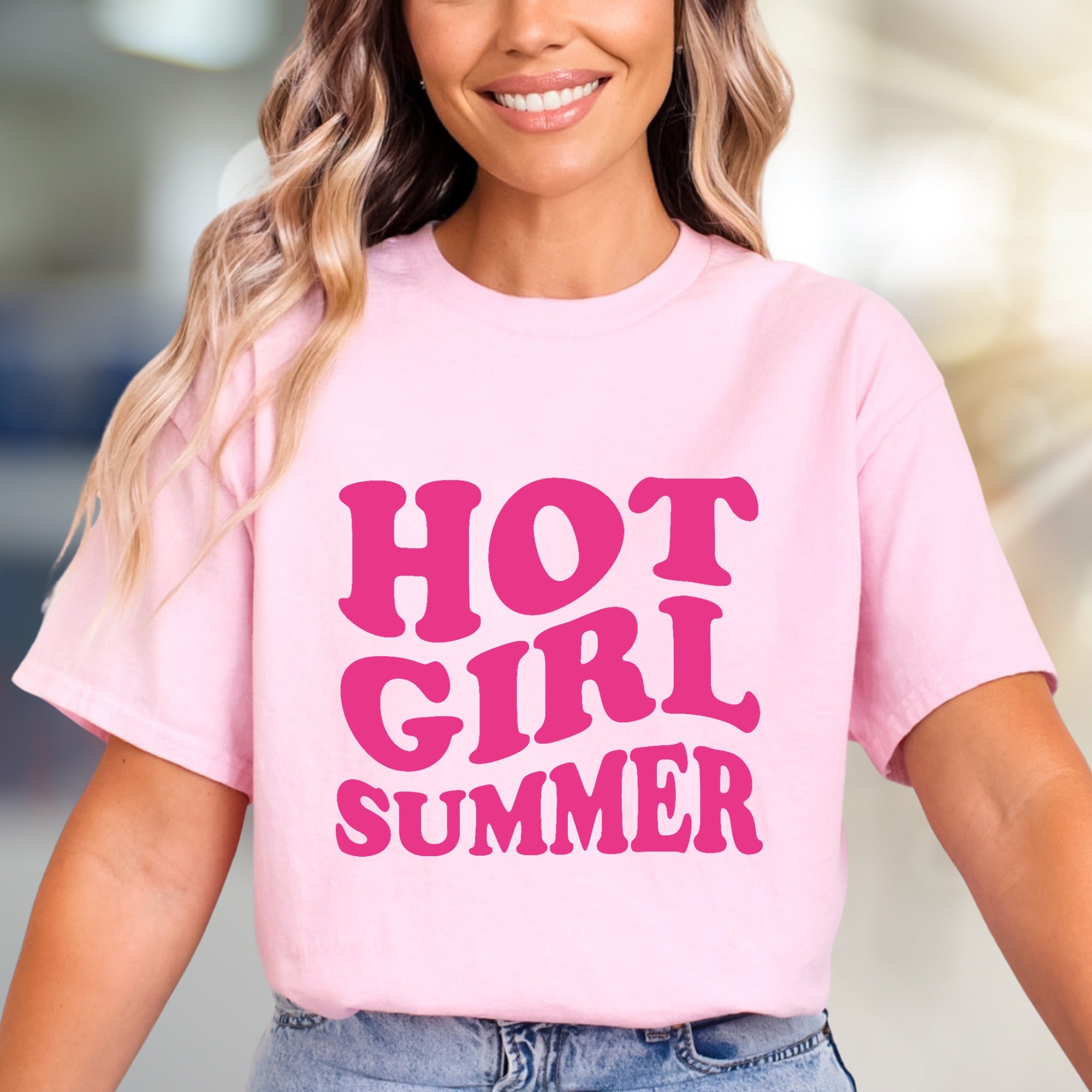 "Hot Girl Summer" Retro Graphic Tee, a Trendy Statement for Summer Lovers