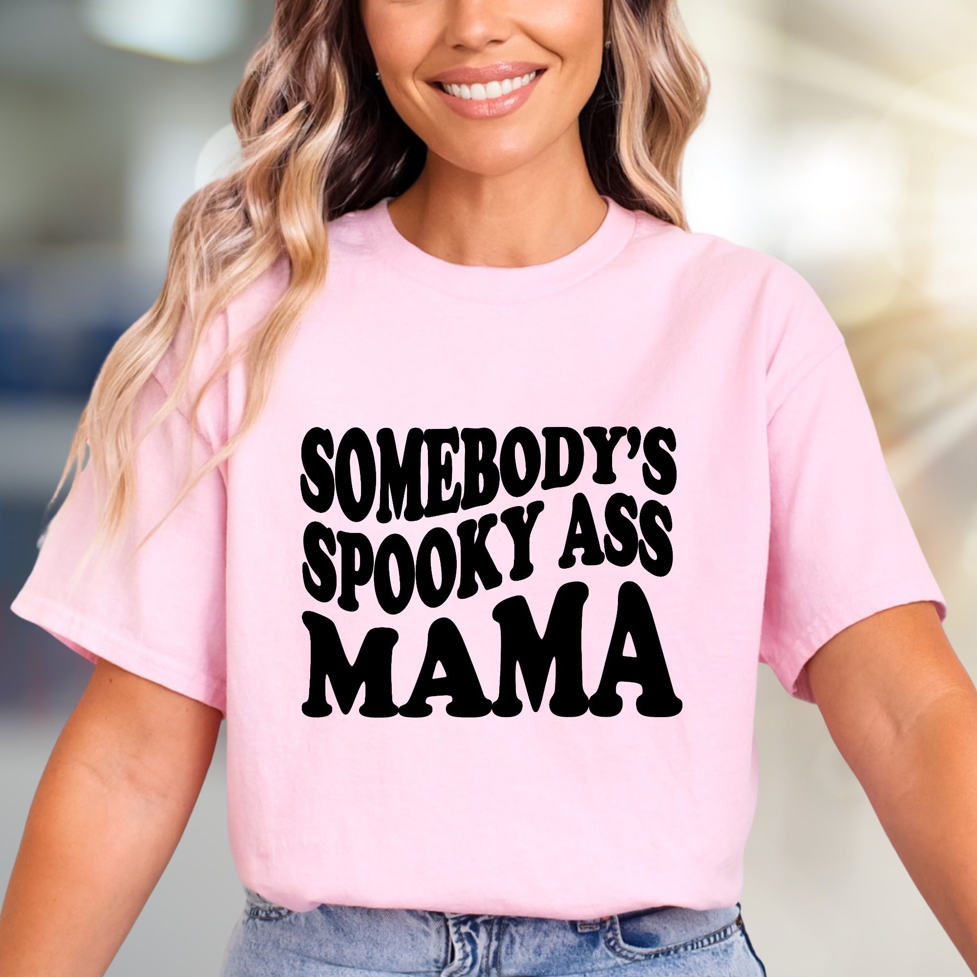 "Somebody's Spooky Ass Mama" Halloween Graphic Tee, a Fun Mama Pick for Casual Wear