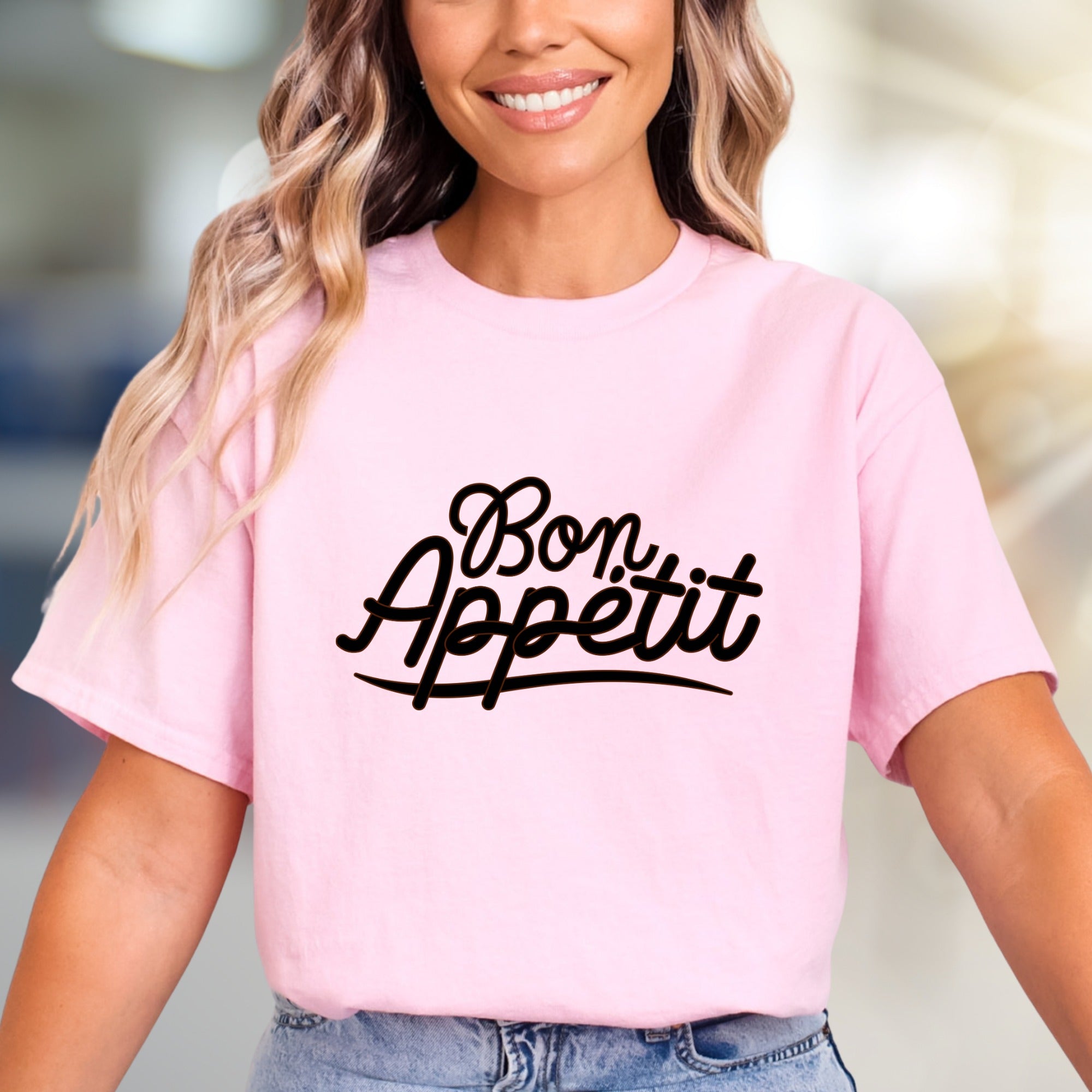 "Bon Appétit" French Cuisine Graphic Tee, a Foodie Pick for Enthusiasts