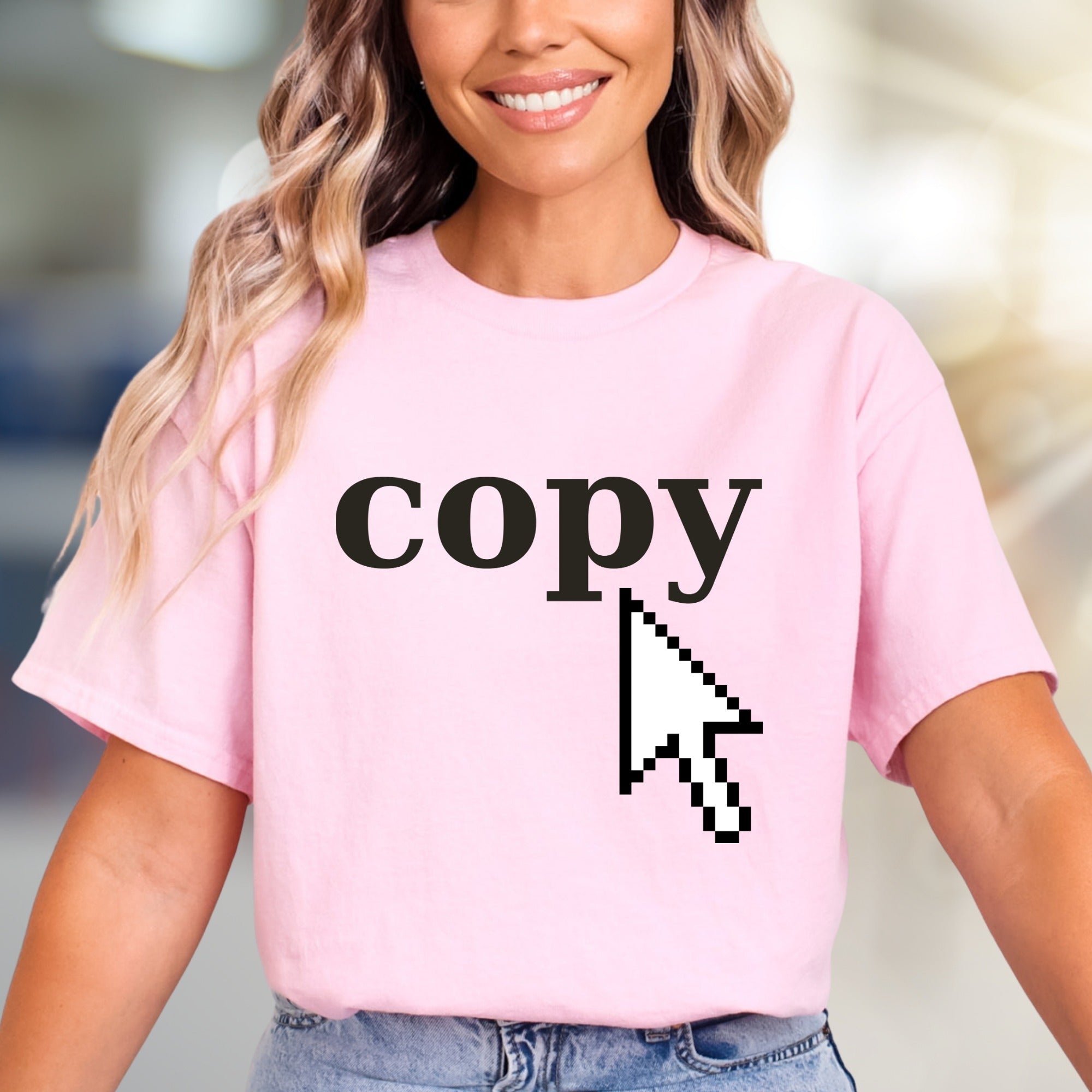 "Copy" Cursor Clicker Graphic Tee, a Tech Culture Pick for Developers
