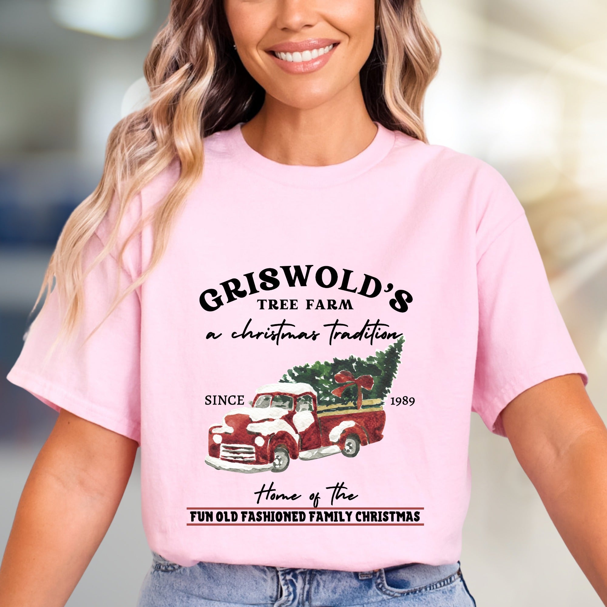 "Griswold's Tree Farm" Vintage Christmas Graphic Tee, a Festive Holiday Pick for Family Lovers