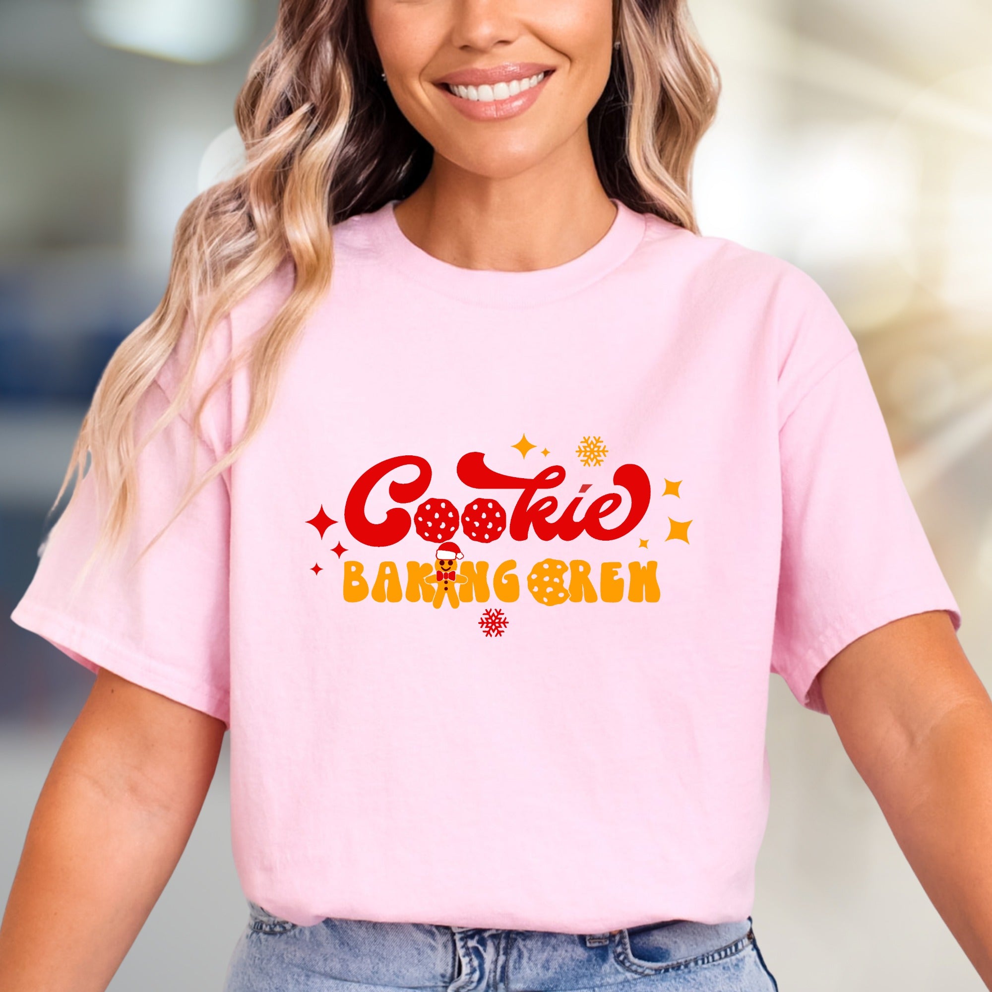 "Cookie Baking Crew" Festive Graphic Tee, a Holiday Kitchen Pick for Enthusiasts