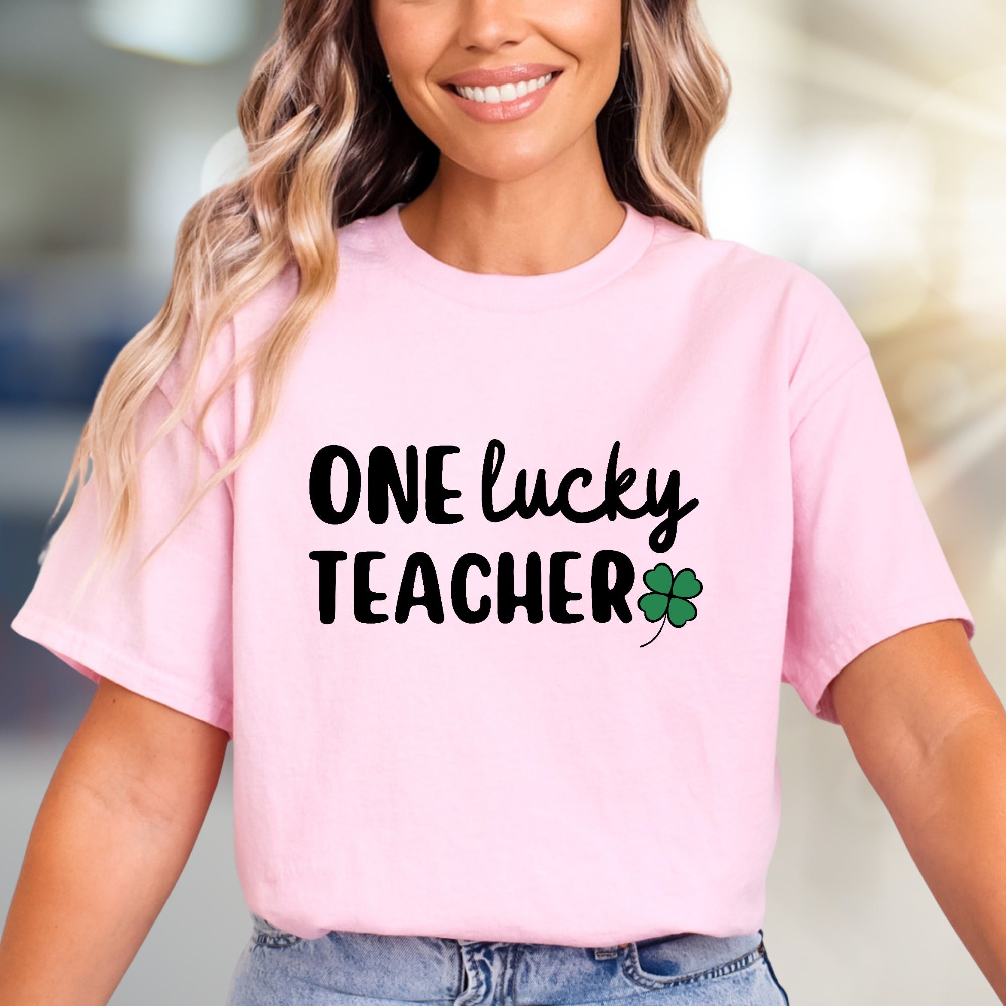"ONE lucky TEACHER" St. Patrick's Day Graphic Tee, a Festive Pick for Educators
