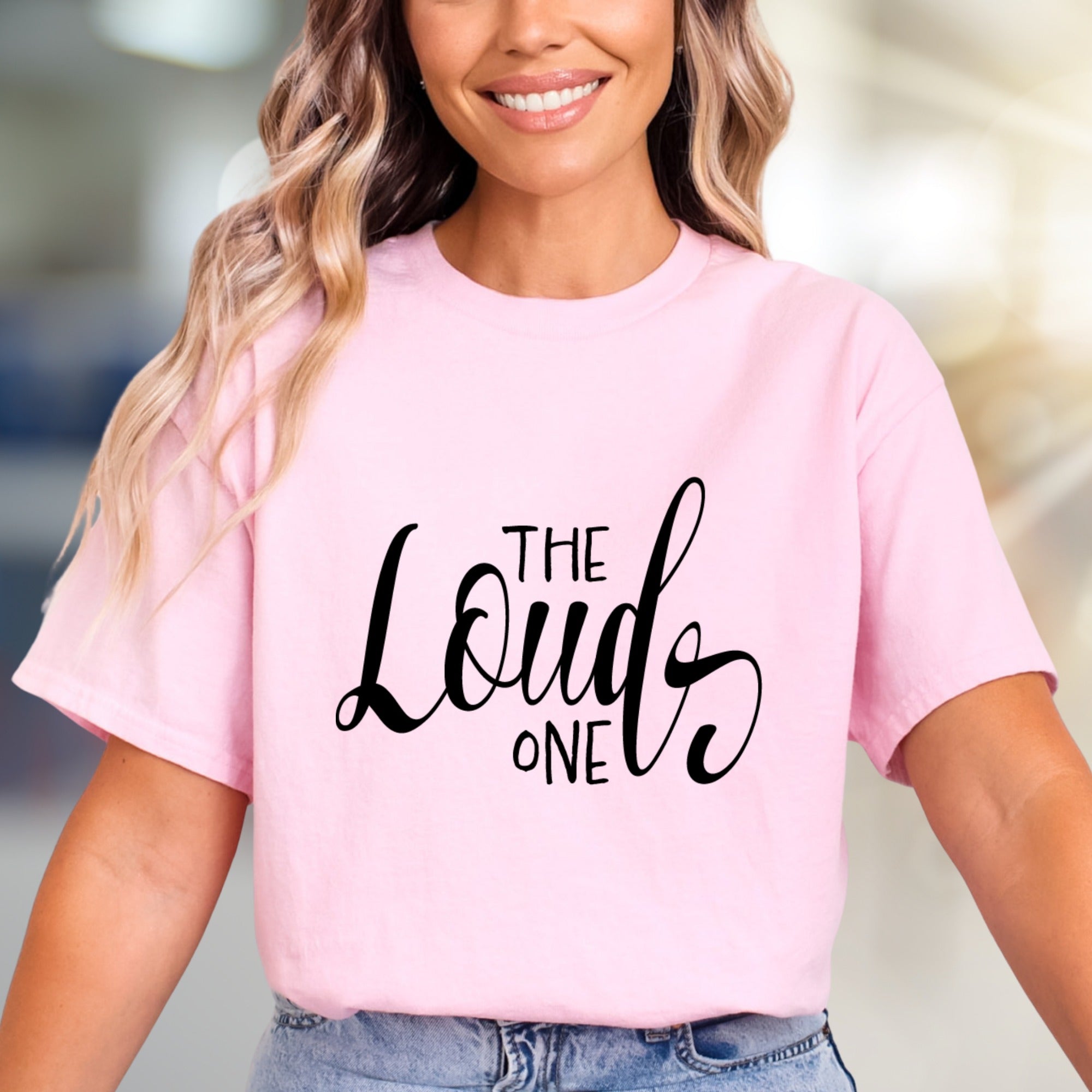 "THE LOUD ONE" Script Graphic Tee, a Bold Statement for Expressive Personalities