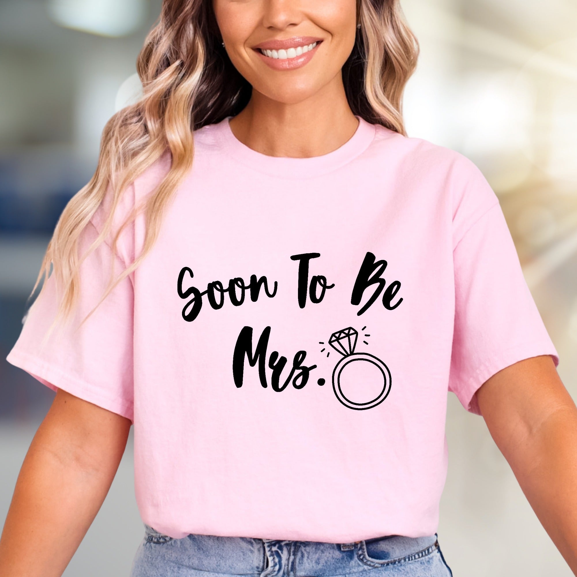 "Soon To Be Mrs." Sparkle Ring Graphic Tee, a Bridal Party Pick for Future Wives