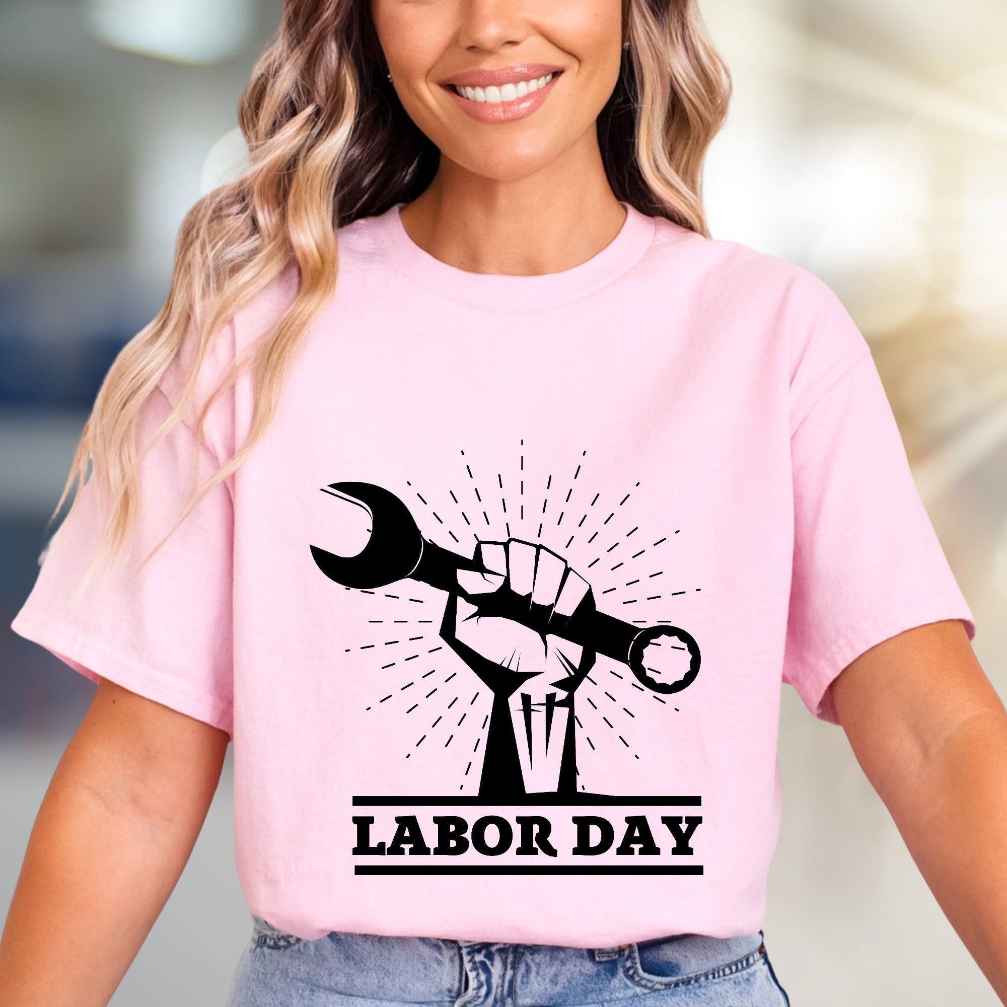 "Labor Day" Empowering Graphic Tee, a Celebration Pick for Hard Workers