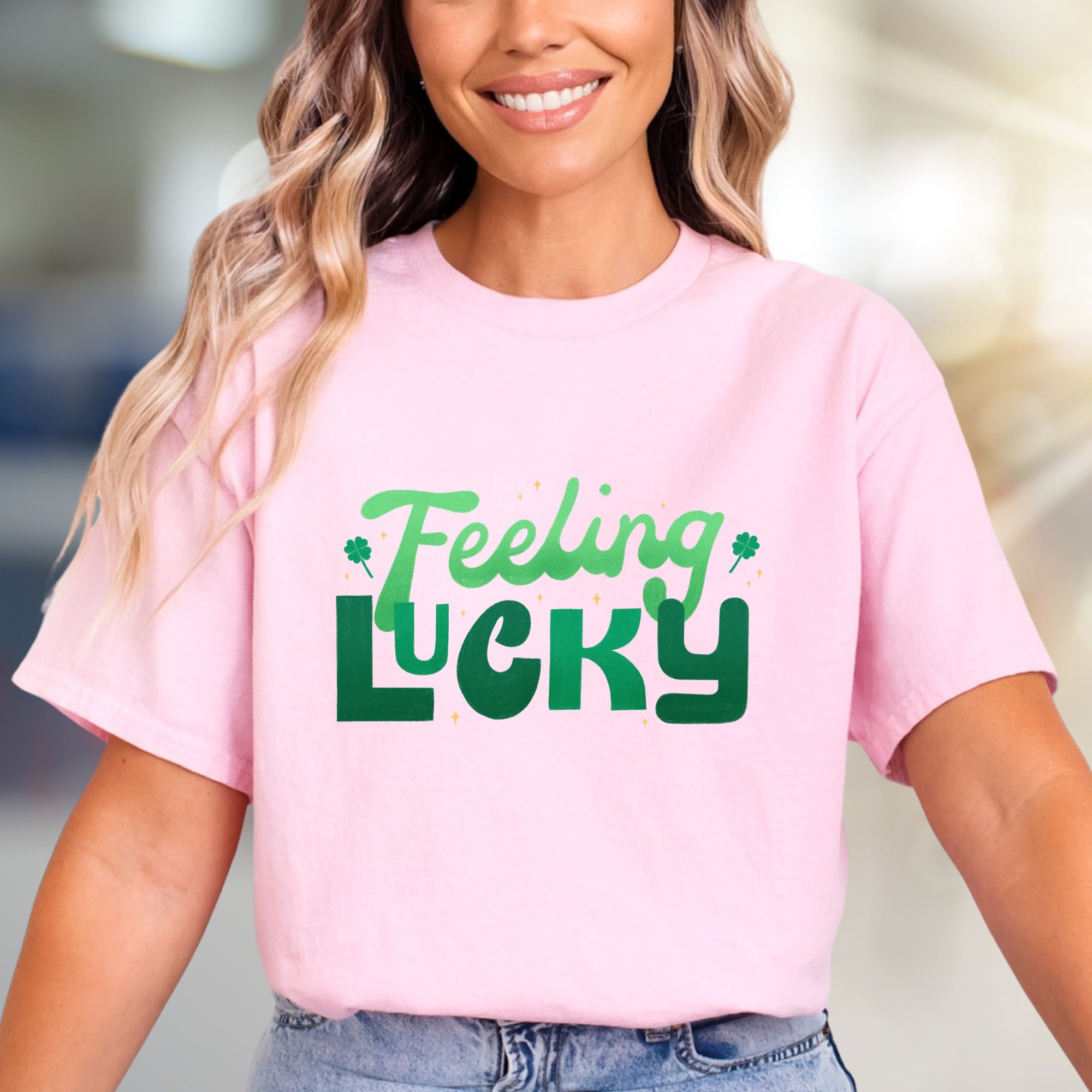 "Feeling Lucky" Whimsical Graphic Tee, a St. Patrick's Day Pick for Everyone