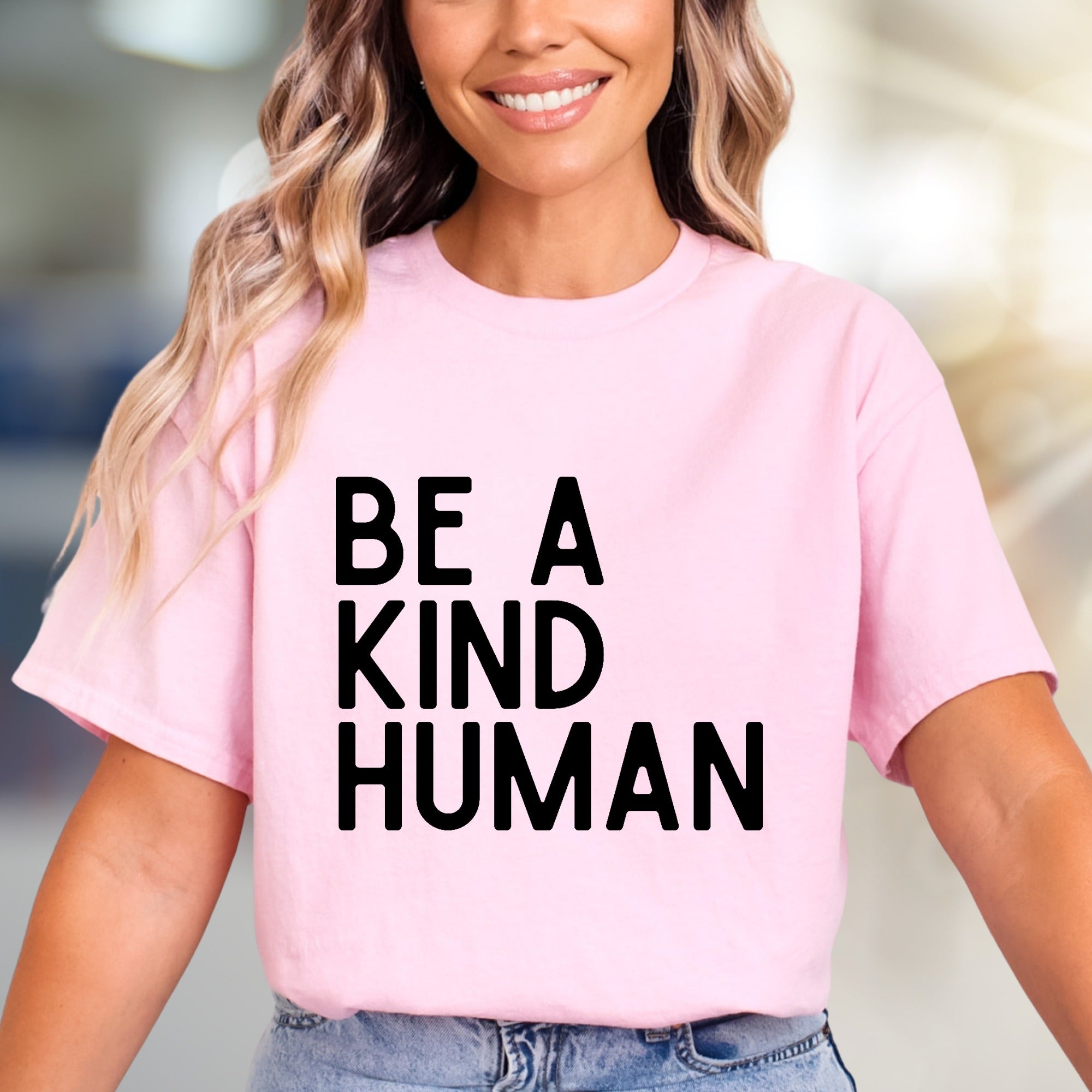 "BE A KIND HUMAN" Inspirational Graphic Tee, a Positive Vibe for Everyone