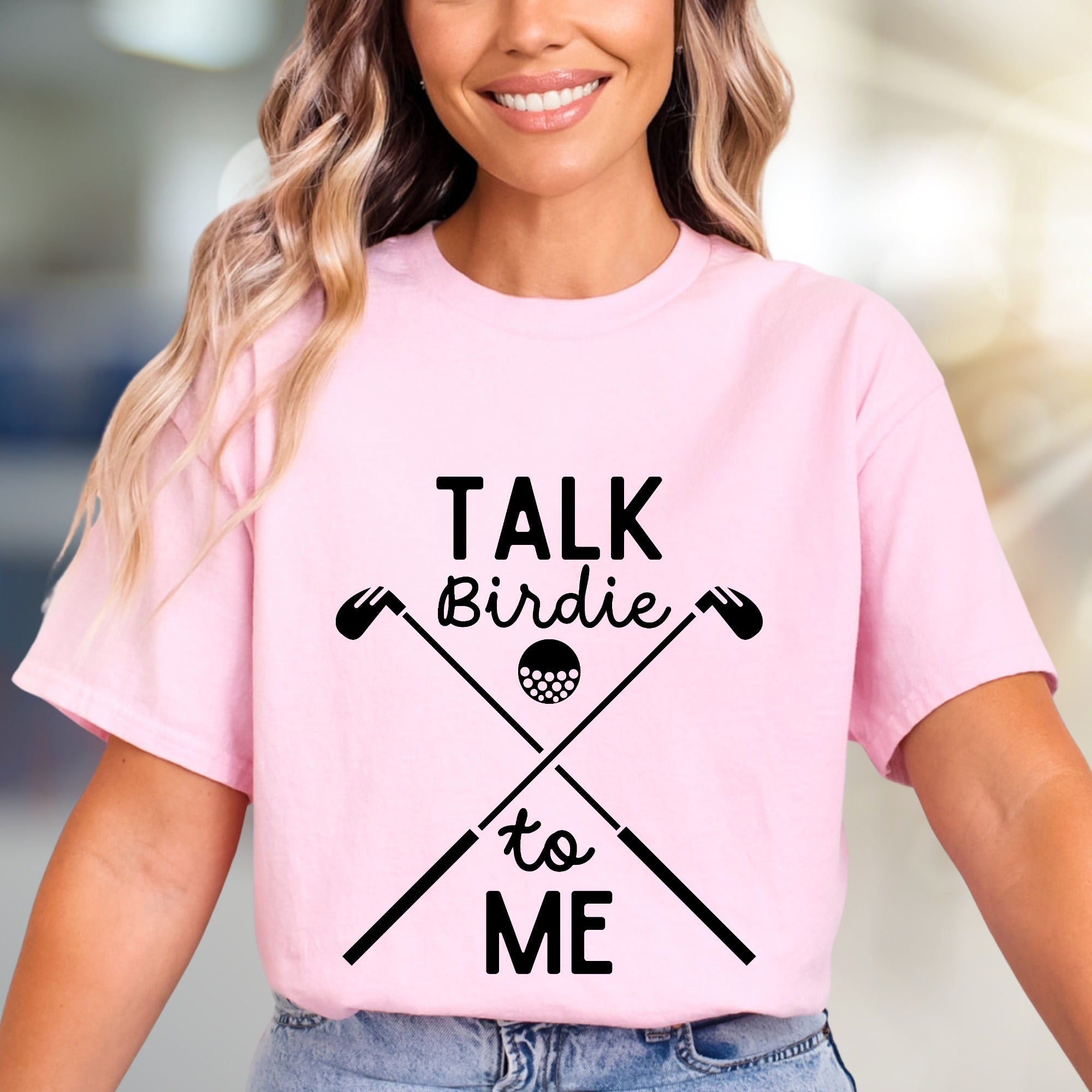 "Talk Birdie to Me" Golf Graphic Tee, a Witty Sports Pick for Enthusiasts