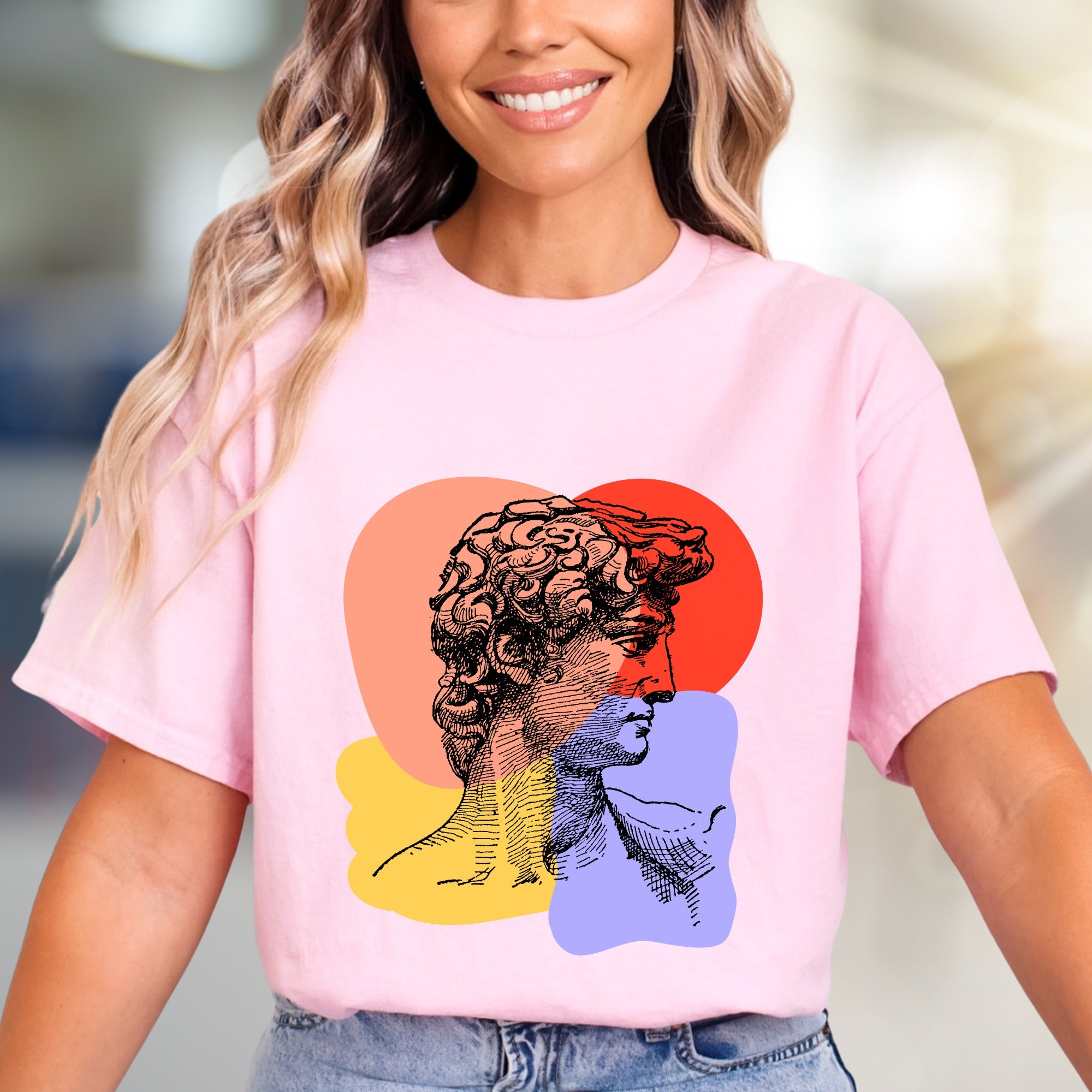 David Bust Abstract Graphic Tee, An Artful Statement for Creatives