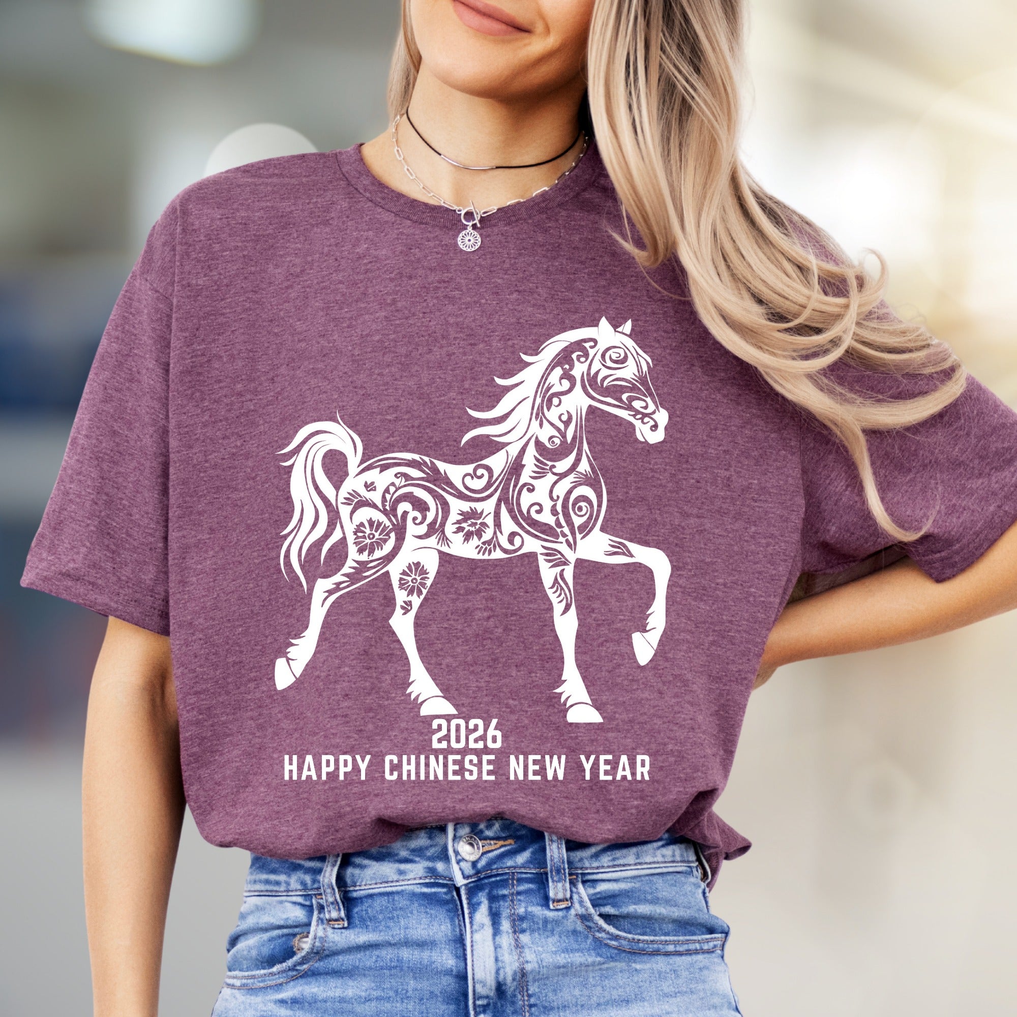 Happy Chinese New Year 2026 Floral Horse Graphic Tee, a Lunar Celebration Pick for Everyone