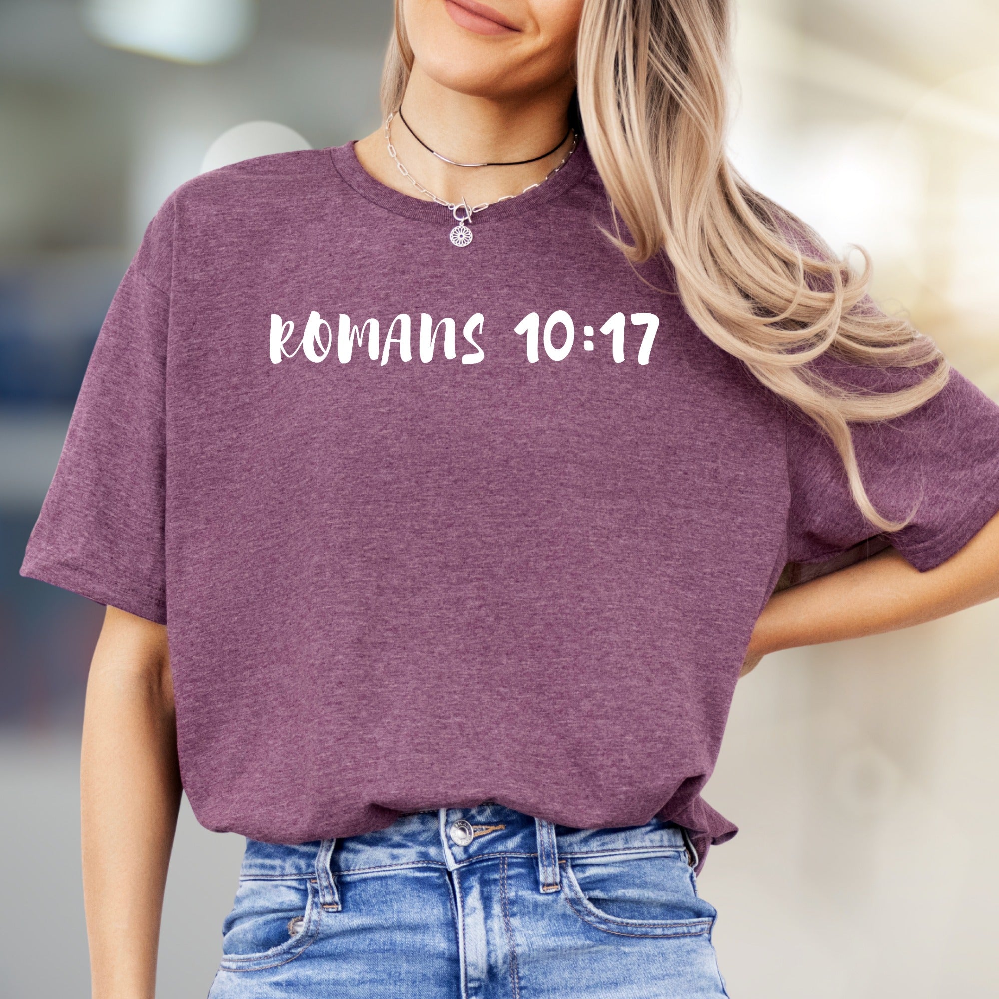 "ROMANS 10:17" Faith Scripture Graphic Tee, a Spiritual Pick for Believers