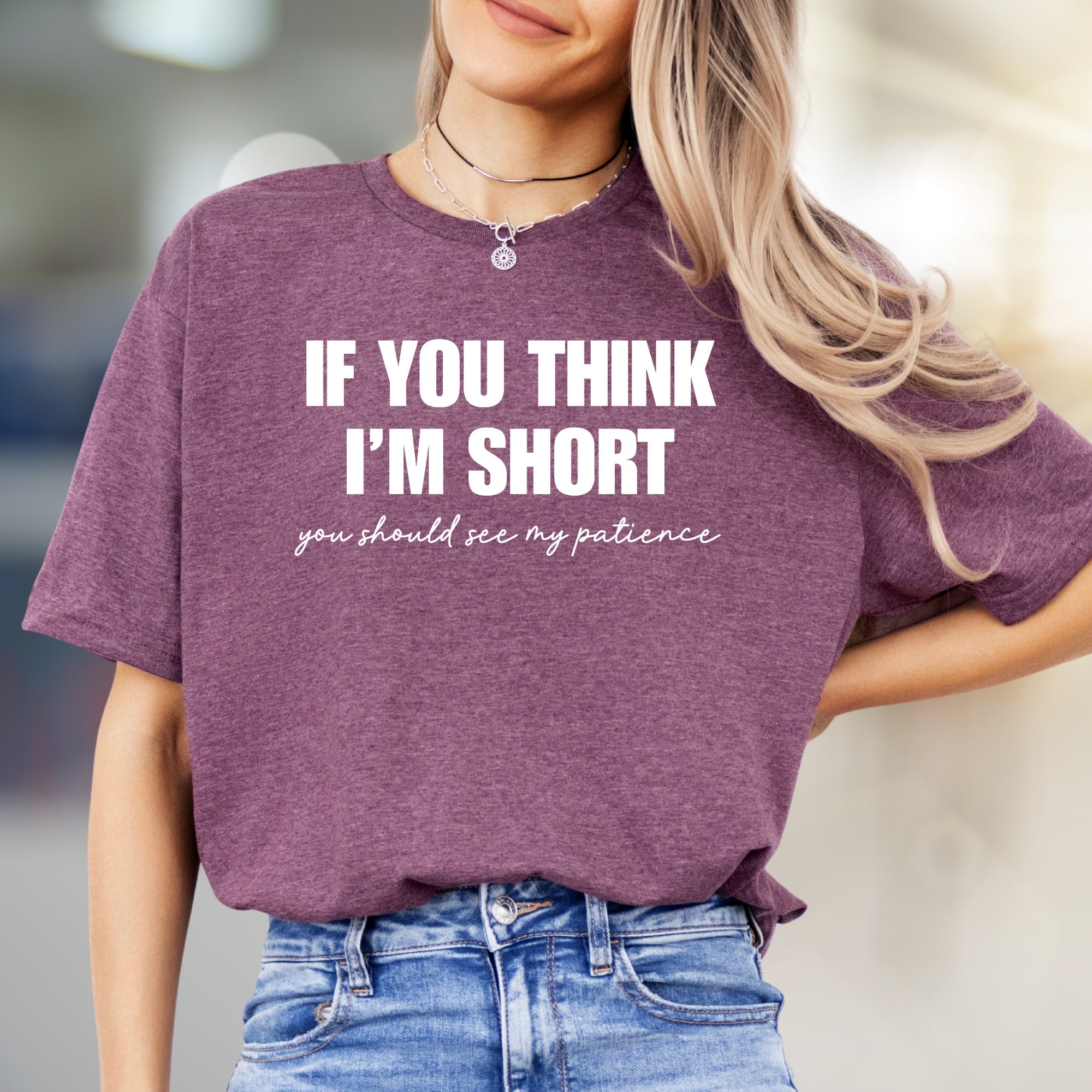 "If You Think I'm Short" Humorous Graphic Tee, a Witty Pick for Sassy Souls