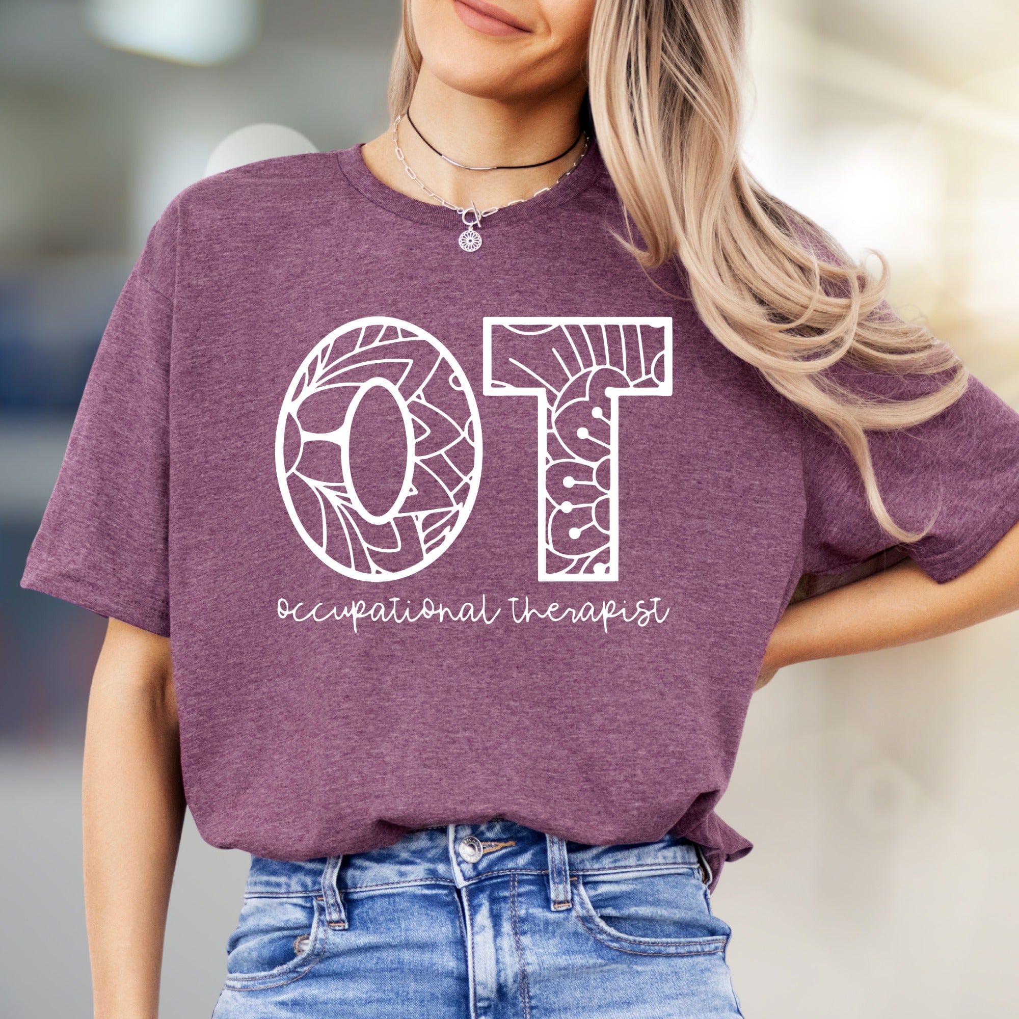 OT Occupational Therapist Mandala Graphic Tee, a Healthcare Professional Pick for Everyday Wear