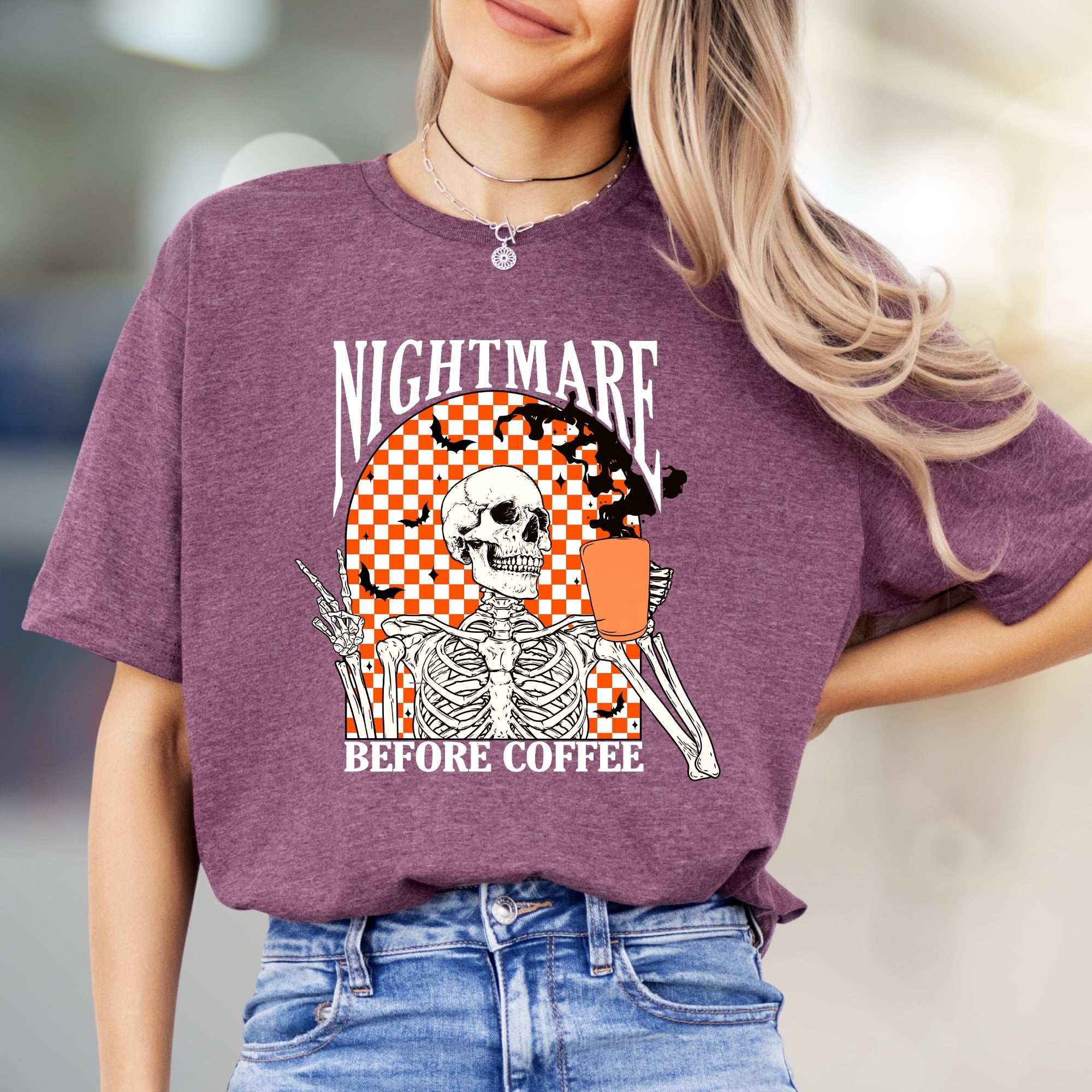 Nightmare Before Coffee Skeleton Graphic Tee, A Spooky Coffee Lover's Pick