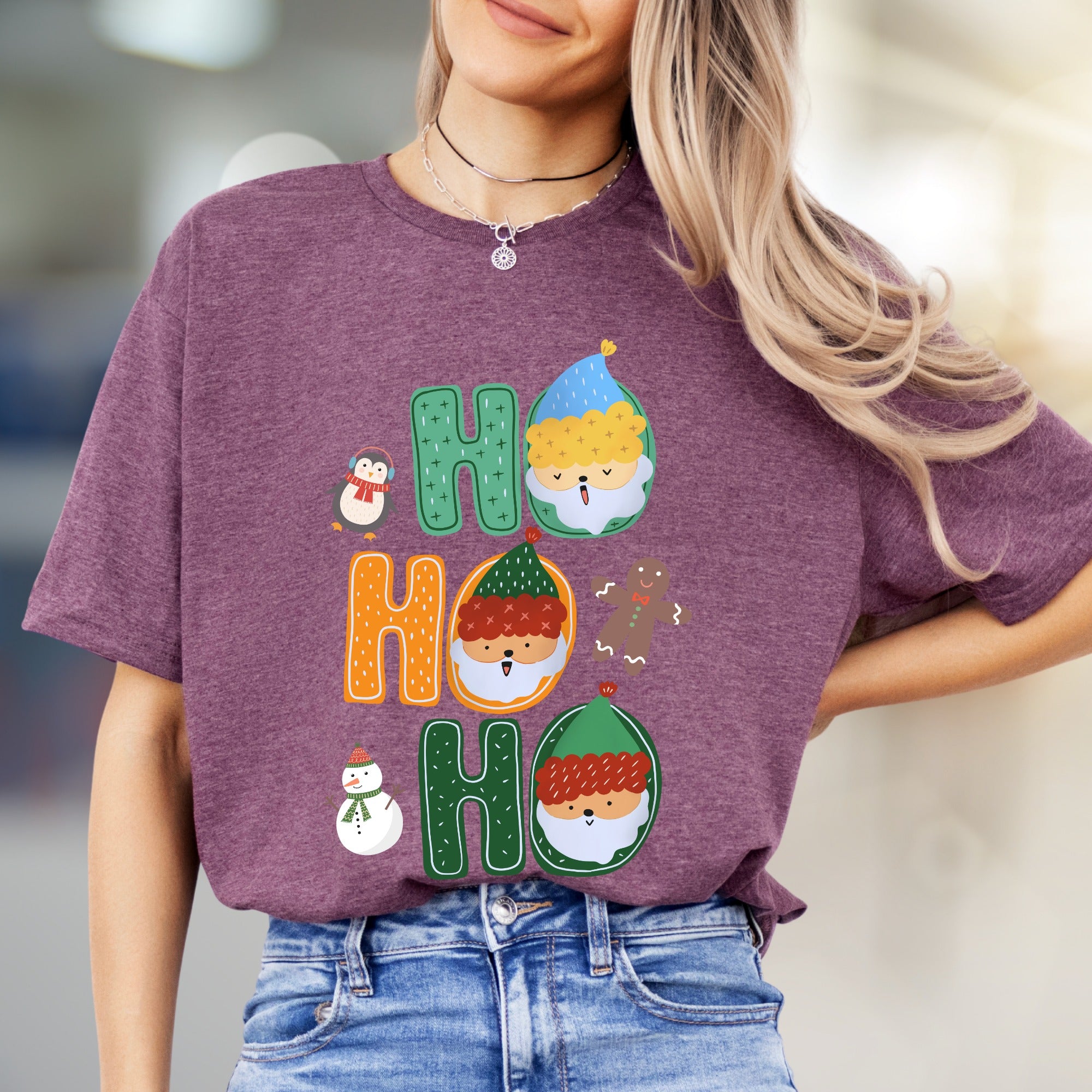 Ho Ho Ho Winter Holiday Graphic Tee, a Festive Christmas Pick for Everyone