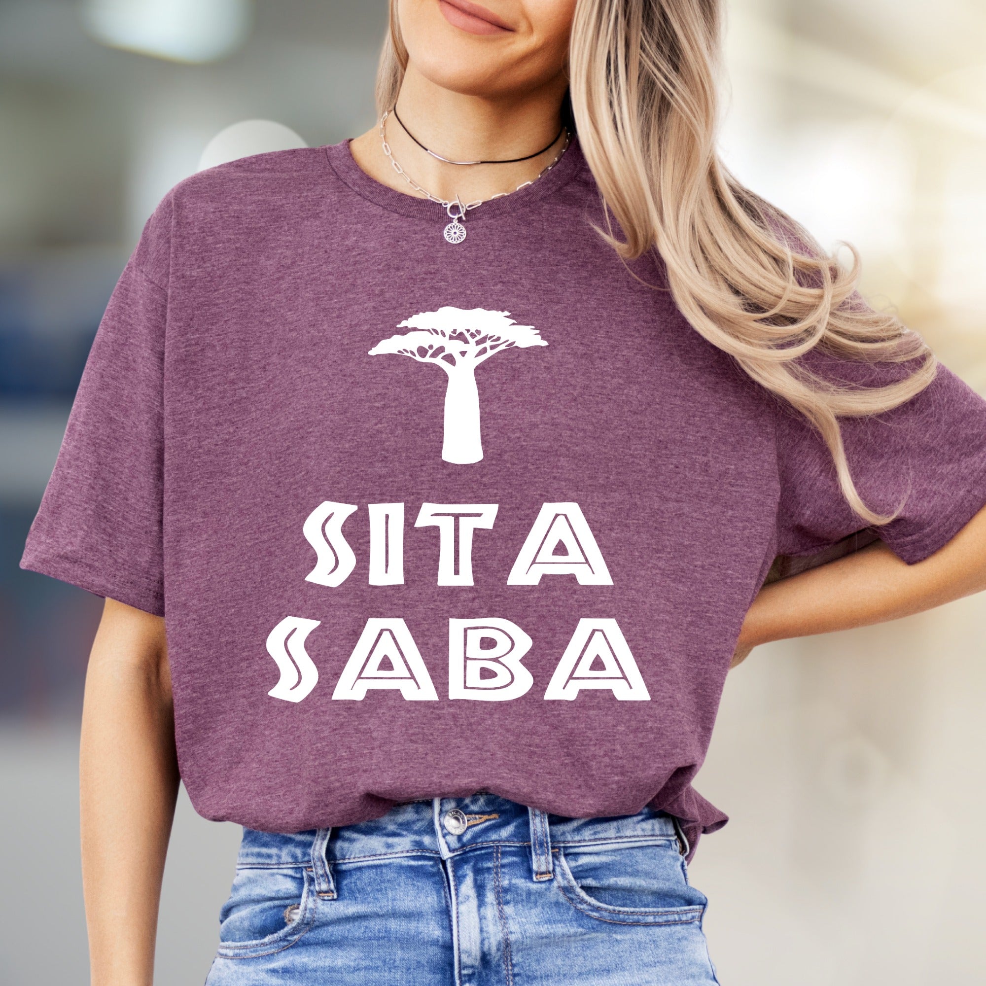 "SITA SABA" Baobab Tree Graphic Tee, a Zen Nature Pick for Global Adventurers