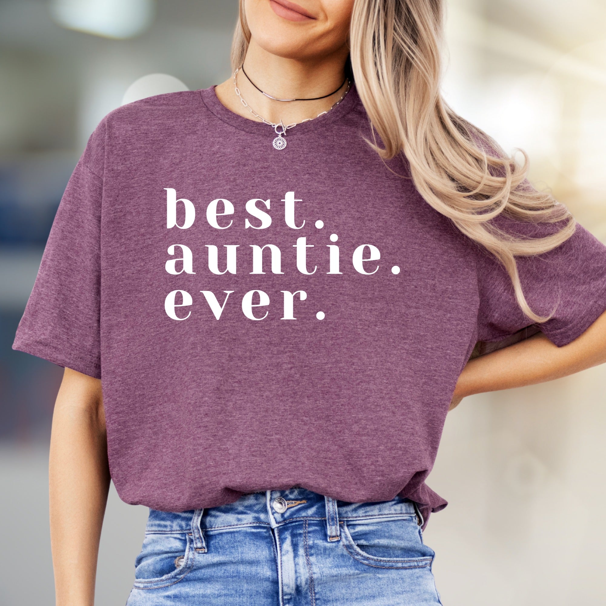 "best. auntie. ever." Elegant Statement Graphic Tee, a Family Love Pick for Aunties