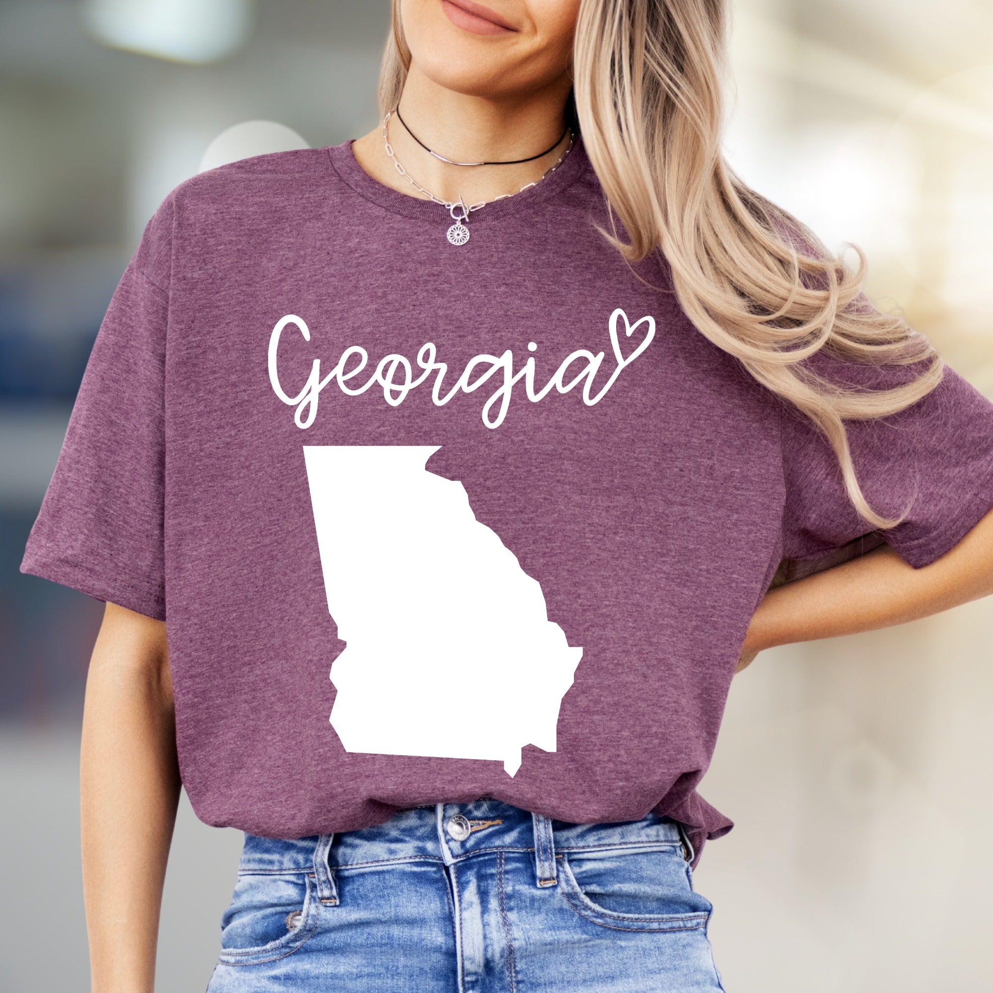 "Georgia" State Outline Graphic Tee, a Southern Pride Pick for Travelers