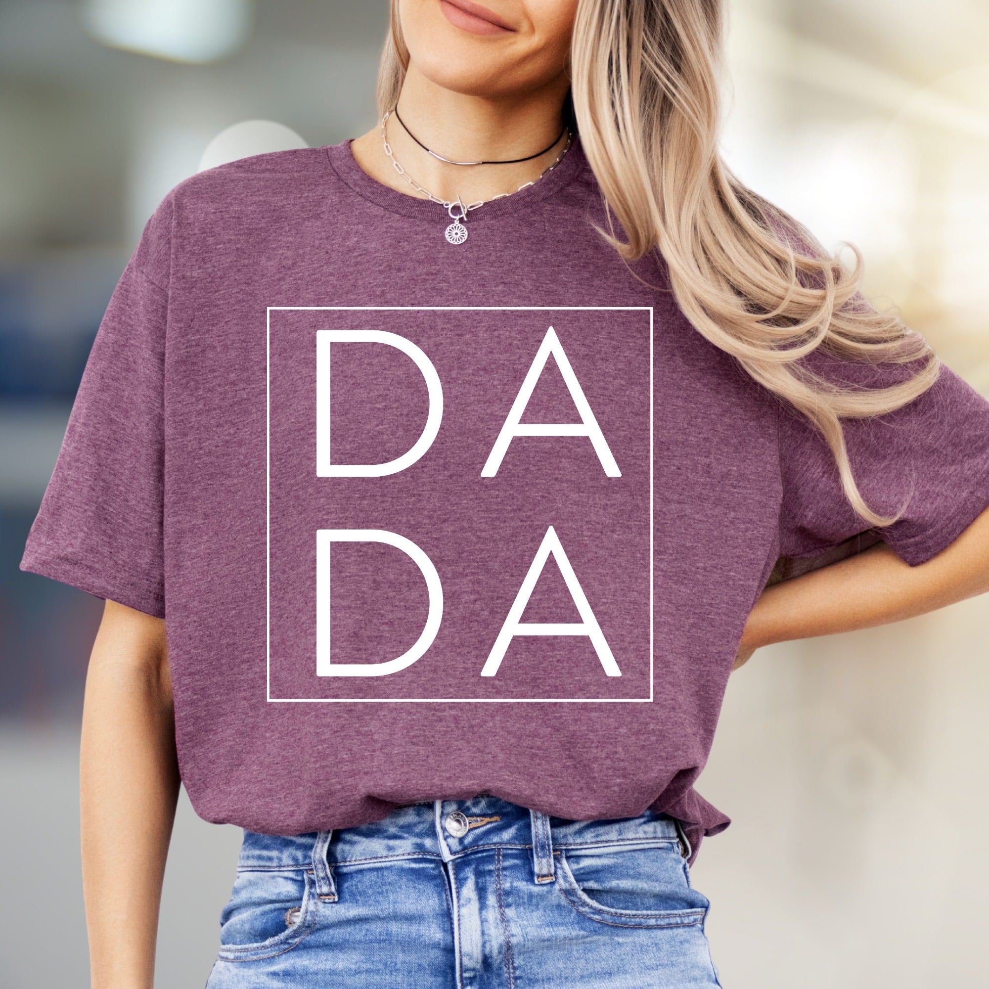 "DADA" Minimalist Box Graphic Tee, a Modern Statement Pick for Everyday Wear