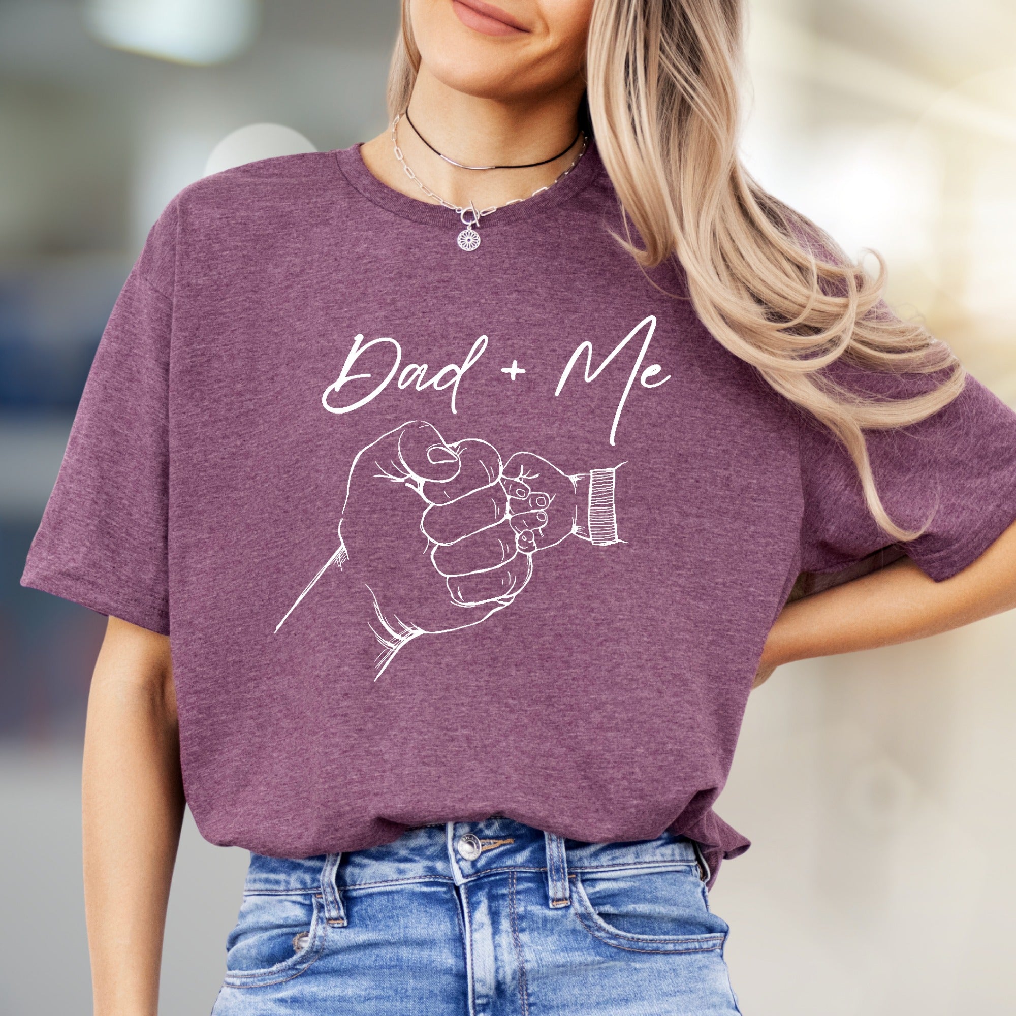 "Dad + Me" Interlocking Hands Graphic Tee, a Heartfelt Keepsake for Parents