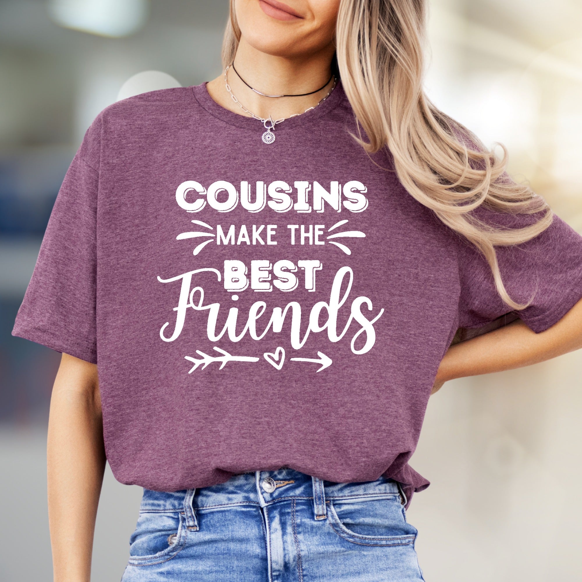 "Cousins Make the Best Friends" Family Tie Graphic Tee, a Heartfelt Pick for Relatives