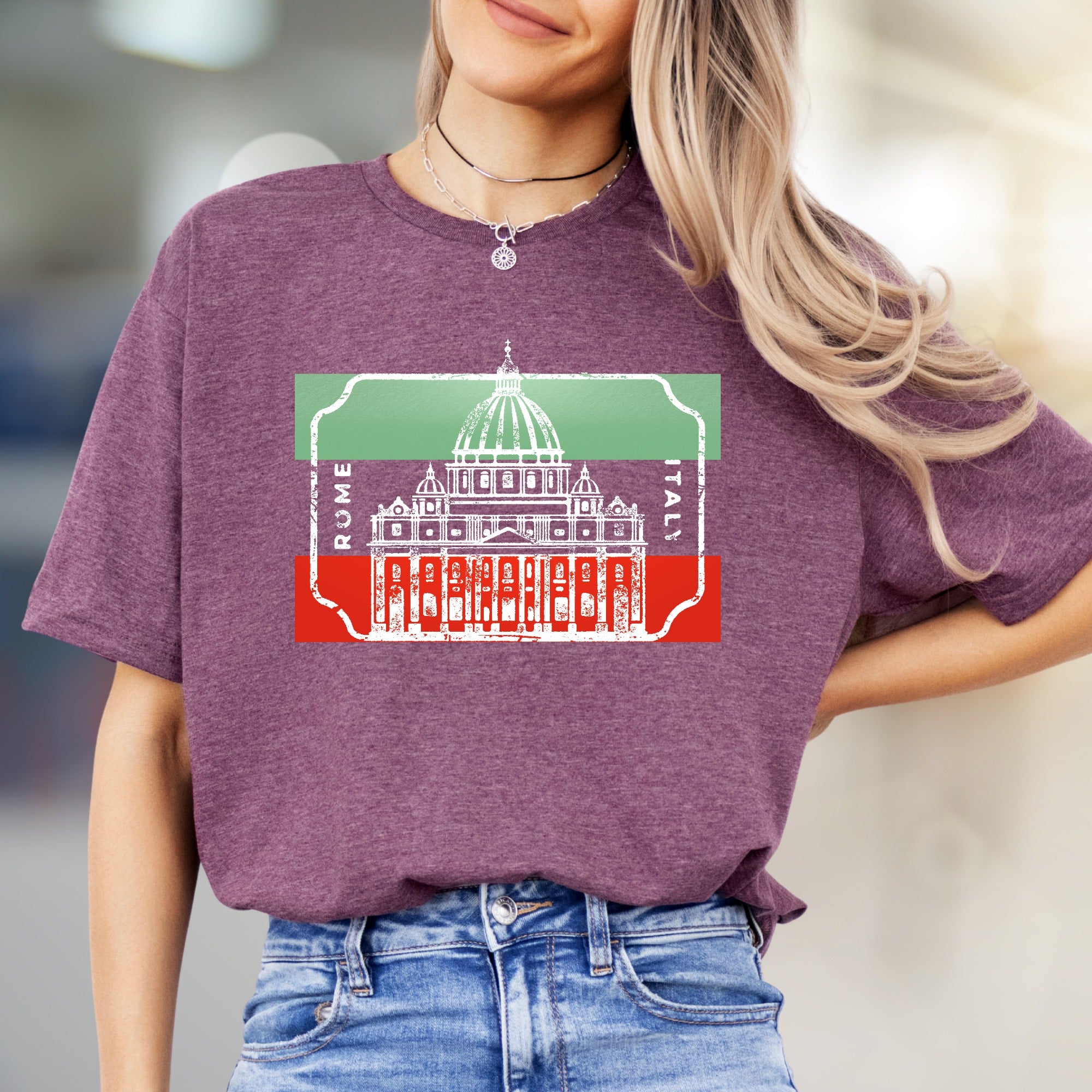 "ROME ITALY" Vatican City Travel Graphic Tee, a European Souvenir for Globetrotters