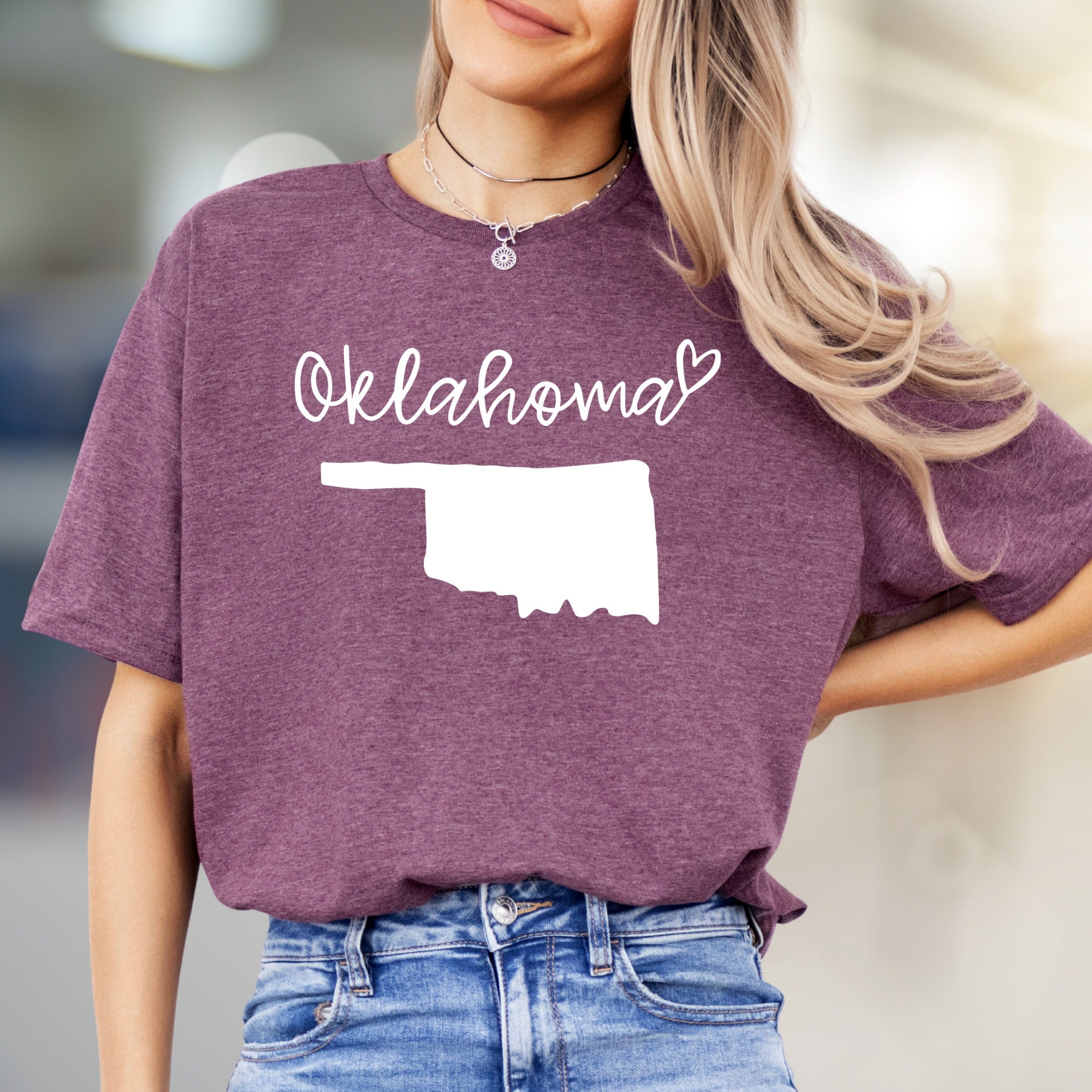 "Oklahoma" State Map Graphic Tee, a Hometown Pride Pick for State Lovers