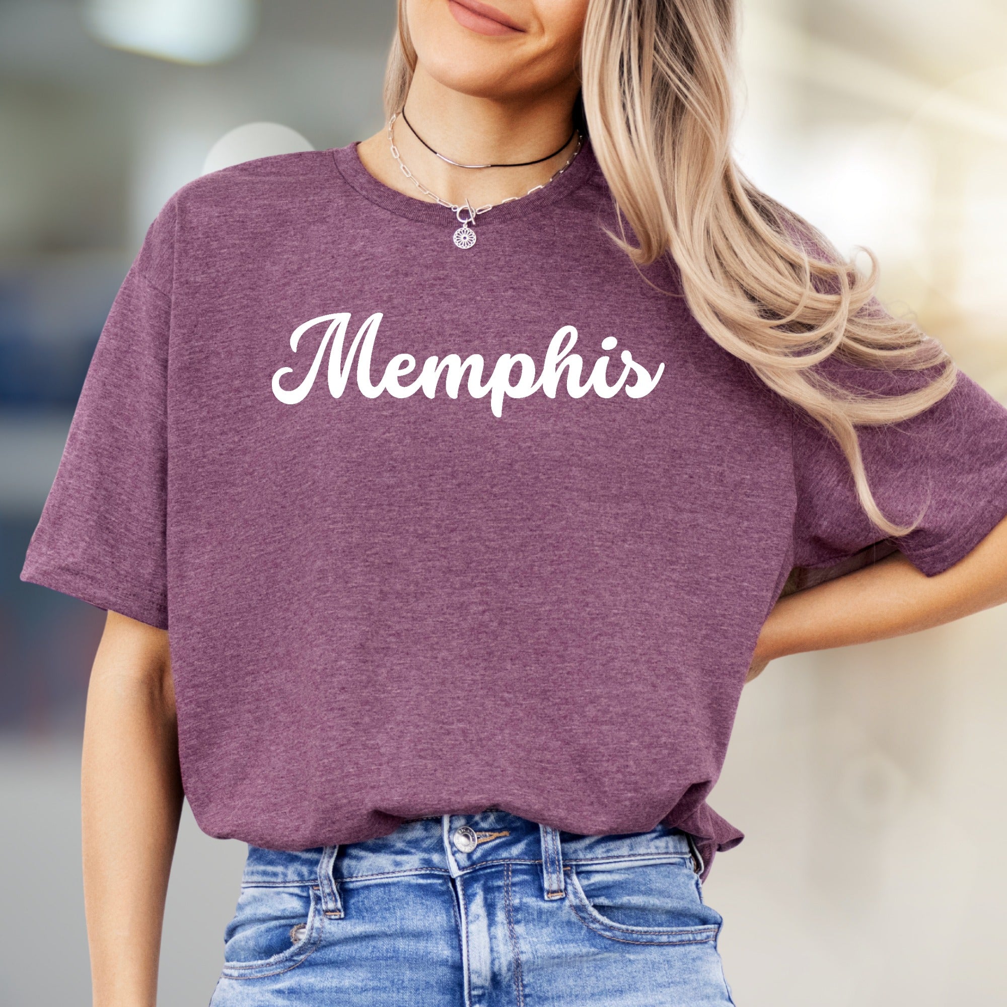 "Memphis" Script City Graphic Tee, a Southern Charm Pick for Travelers